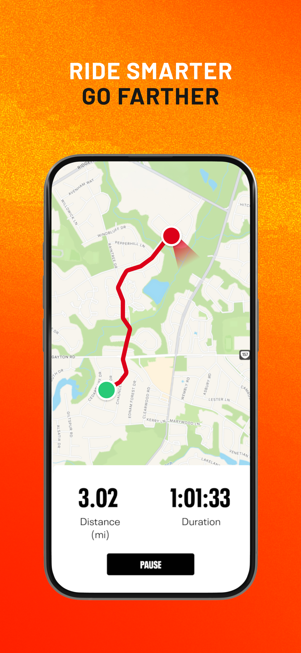 اسکرین شات 1 برنامه Map My Ride With GPS Tracker