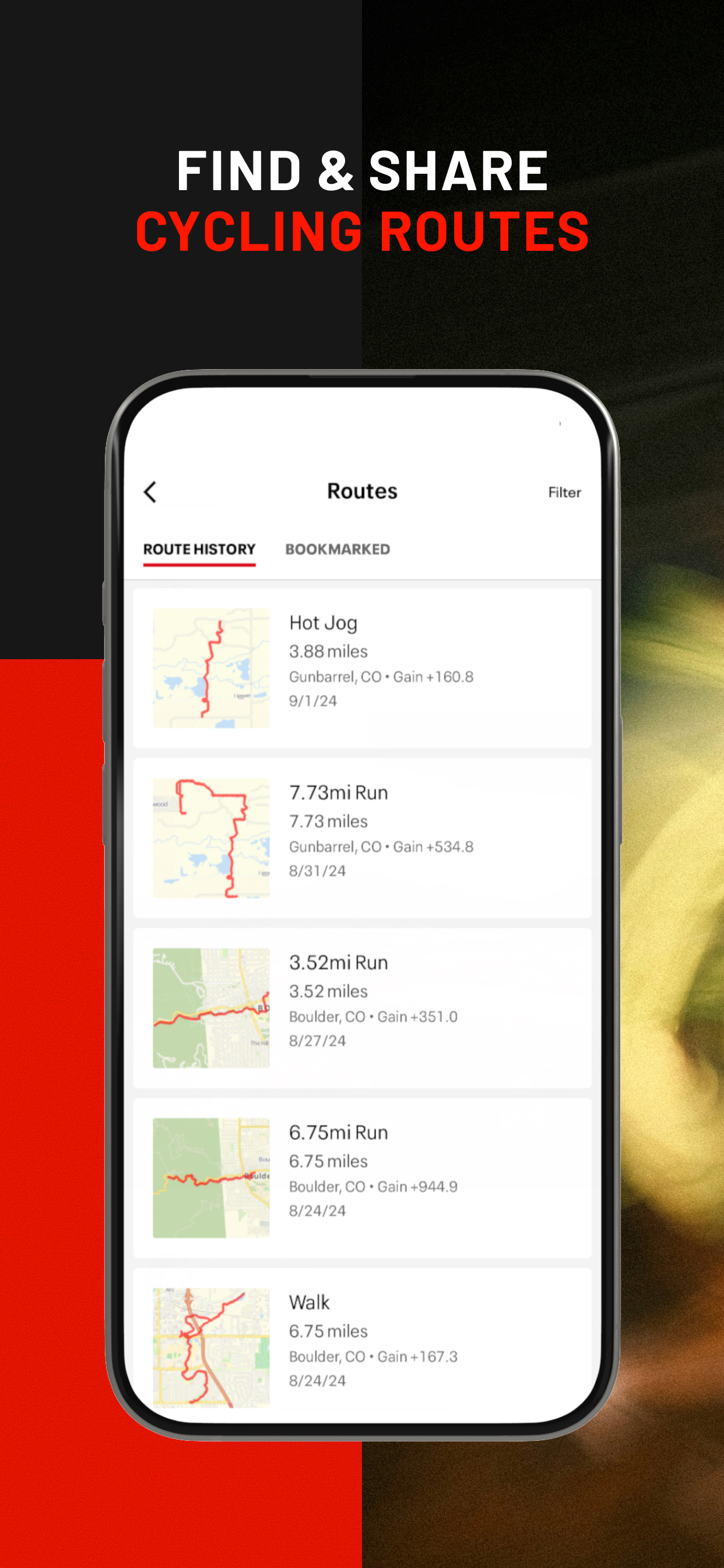 اسکرین شات 8 برنامه Map My Ride With GPS Tracker