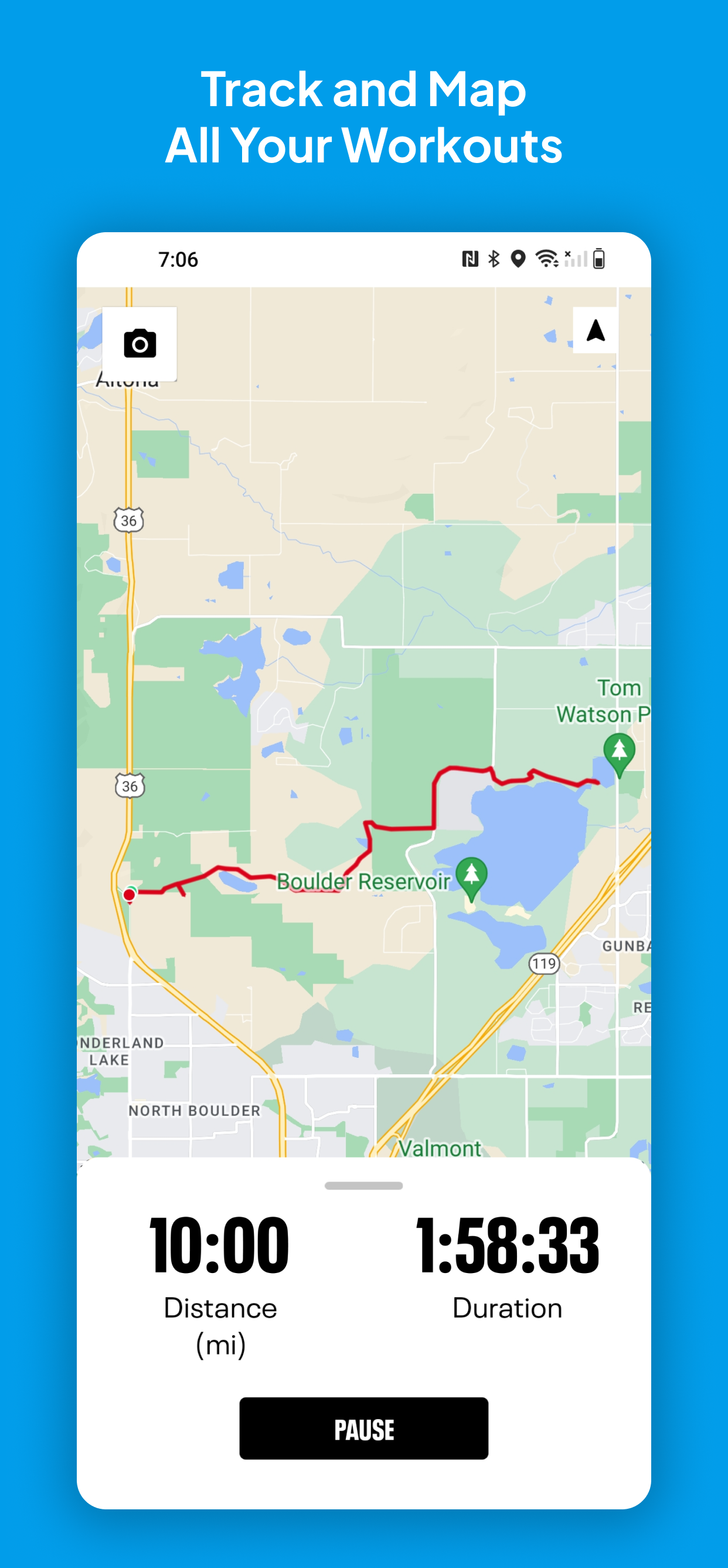 اسکرین شات 1 برنامه Map My Run GPS Running Tracker