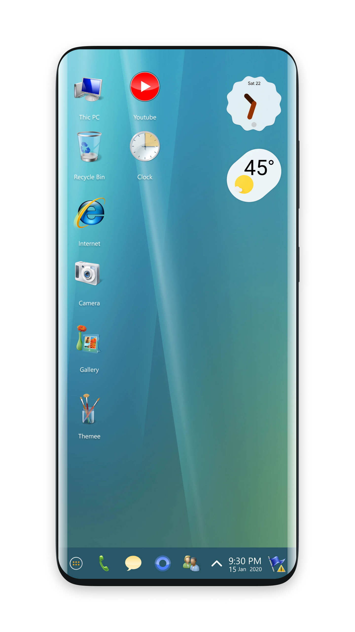 اسکرین شات 6 برنامه Vista Theme for Launcher