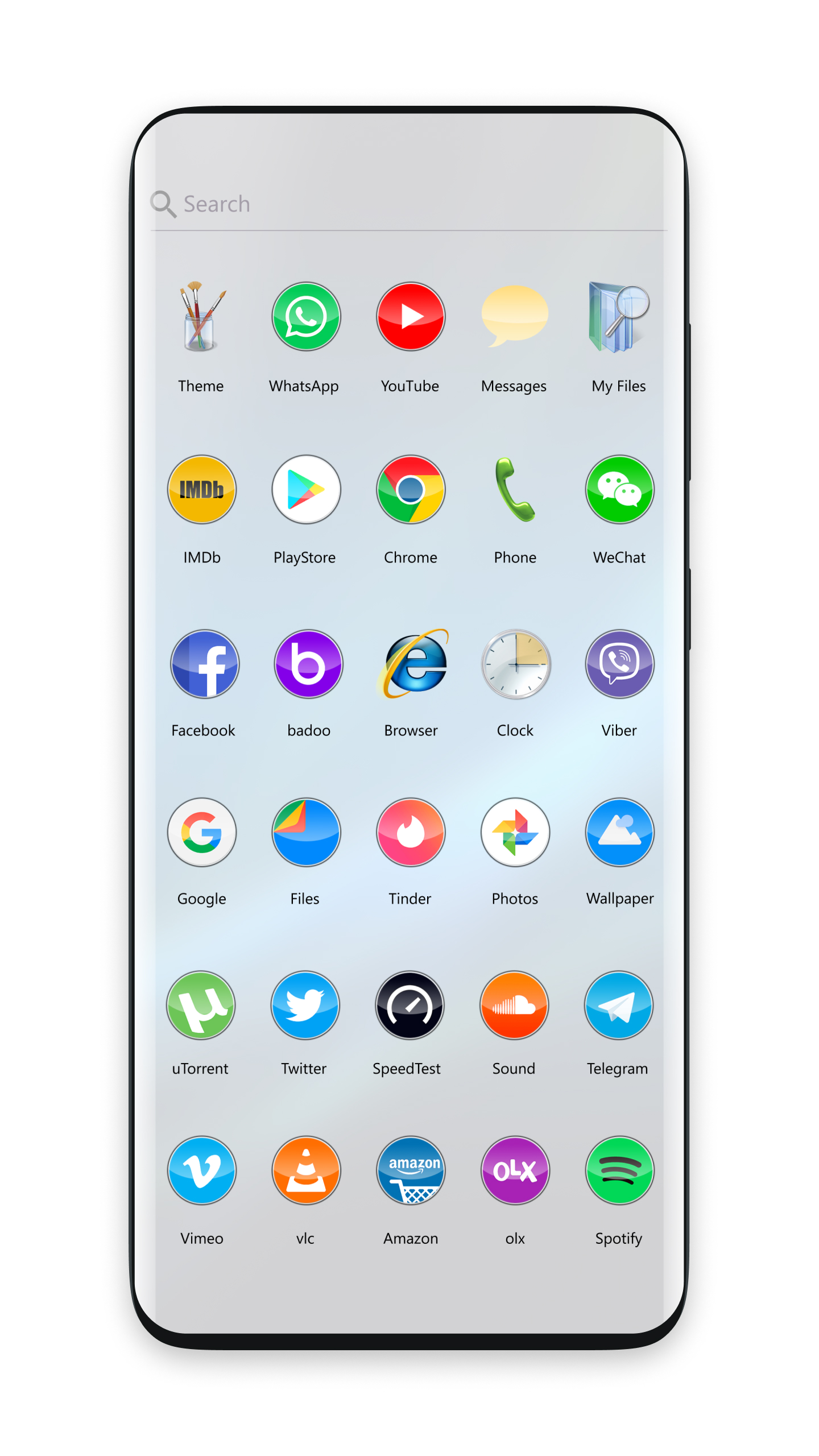 اسکرین شات 4 برنامه Vista Theme for Launcher