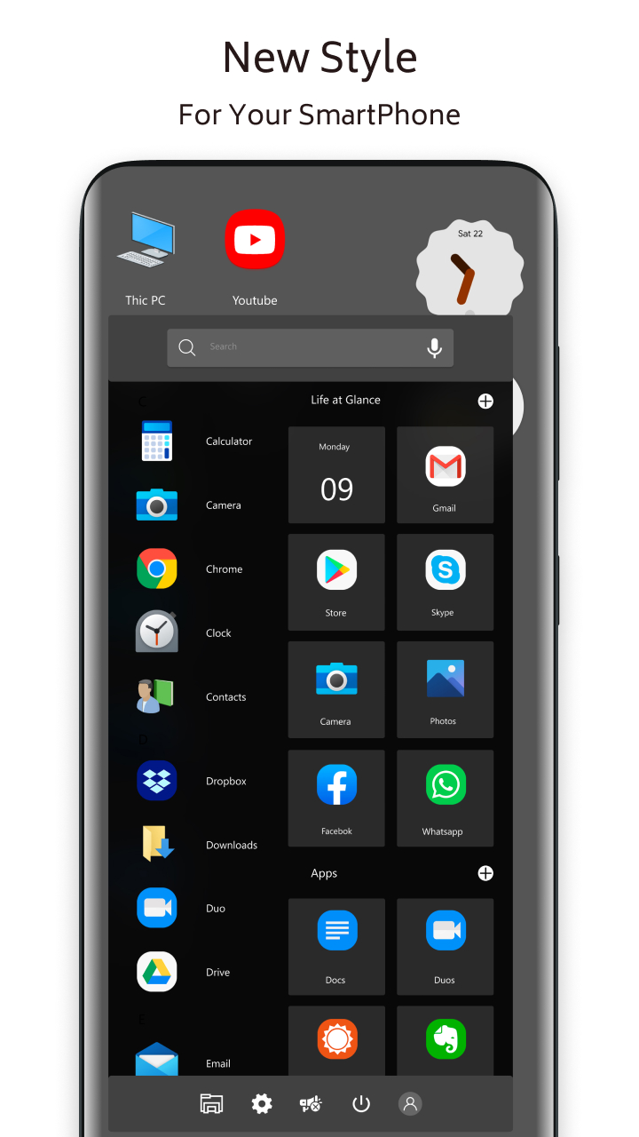 اسکرین شات 1 برنامه Win 10 Dark Theme for Launcher
