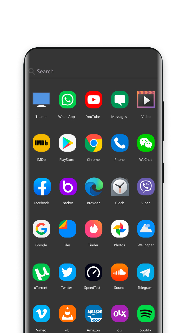 اسکرین شات 4 برنامه Win 10 Dark Theme for Launcher
