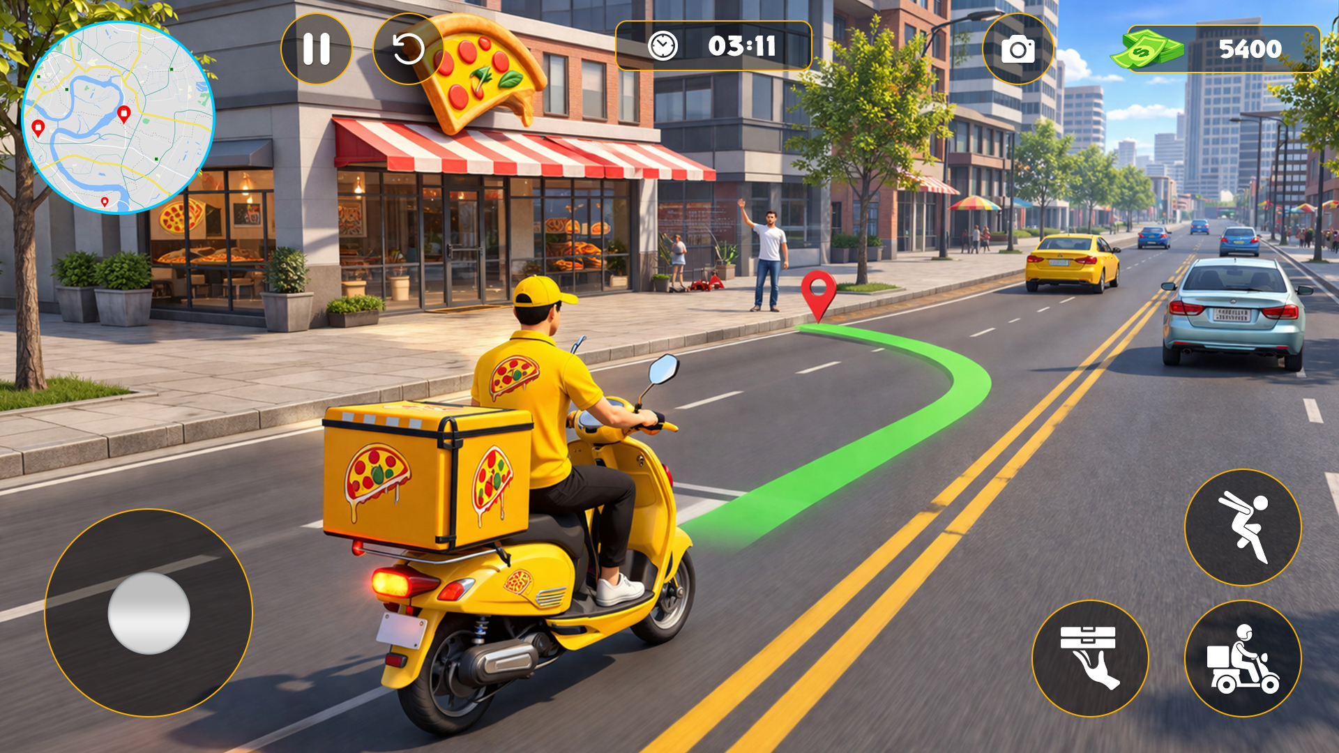 اسکرین شات 3 بازی Moto Pizza Delivery : Bike Sim