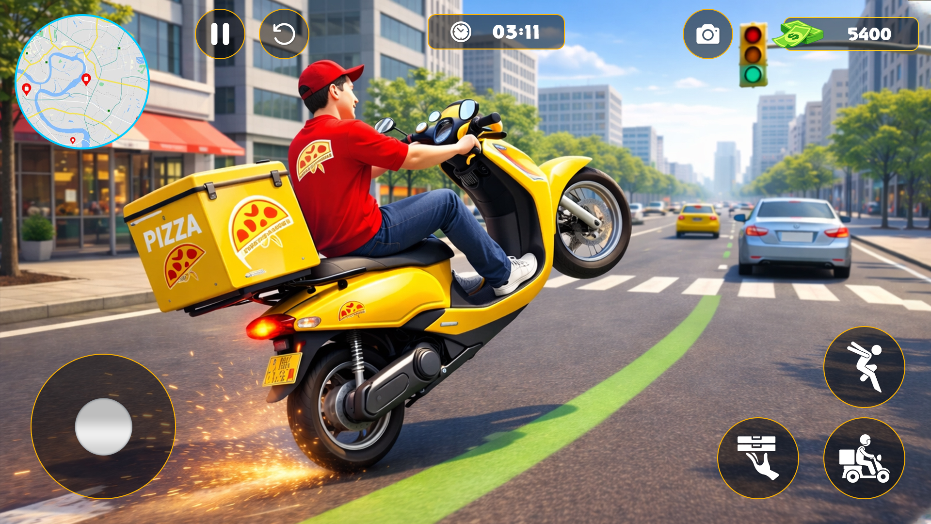 اسکرین شات 1 بازی Moto Pizza Delivery : Bike Sim