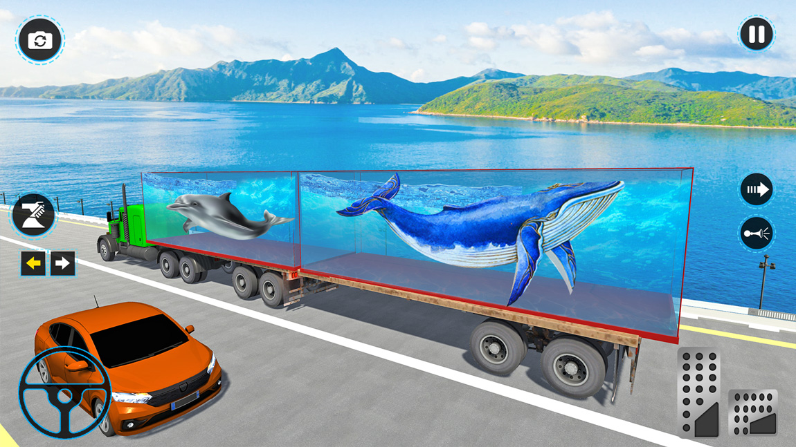 اسکرین شات 3 بازی Sea Animal Transport Truck 3D
