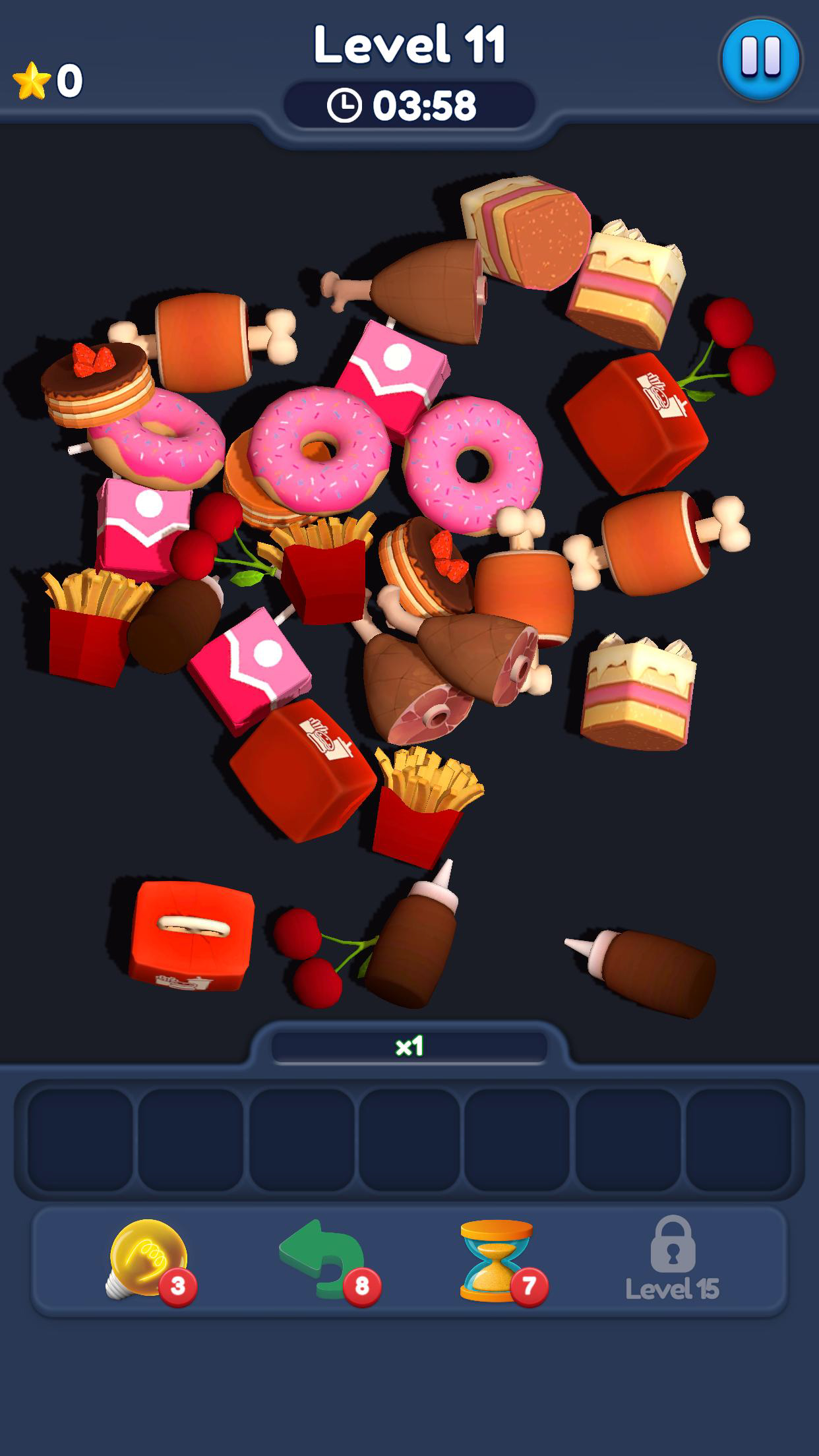 اسکرین شات 6 بازی Food Match 3D: Tile Puzzle