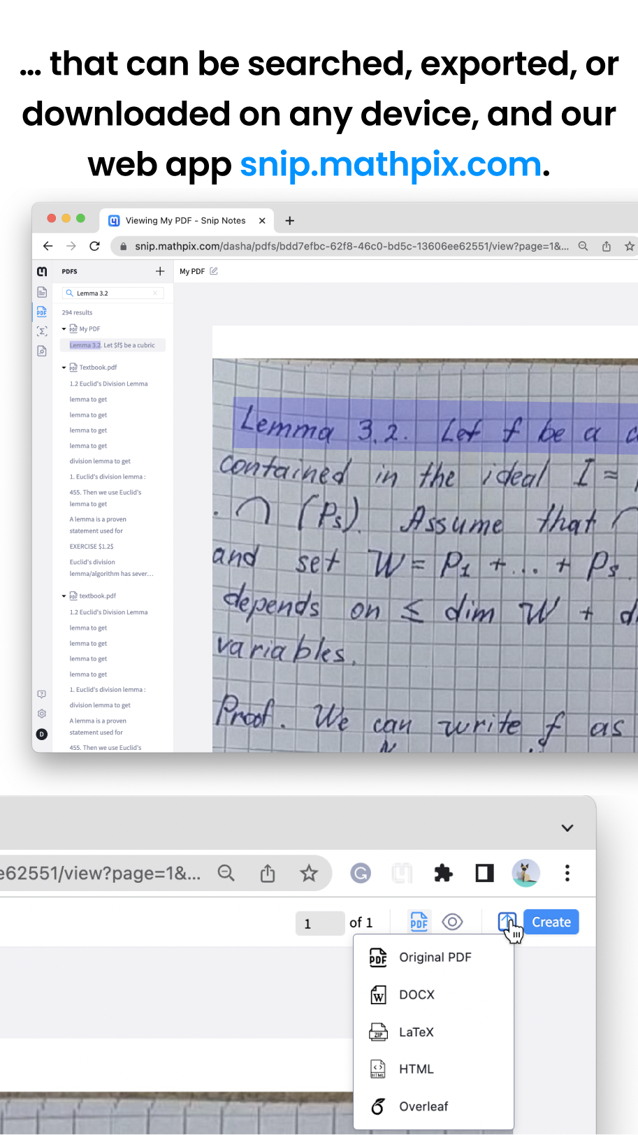 اسکرین شات 5 برنامه Mathpix Snip