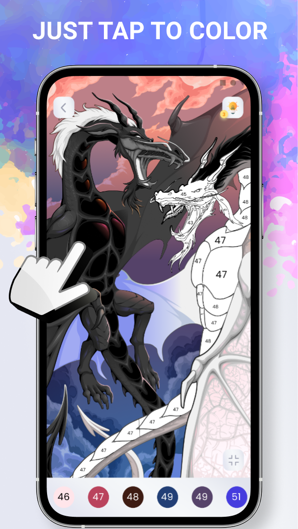 اسکرین شات 8 برنامه Paint by numbers - Color book