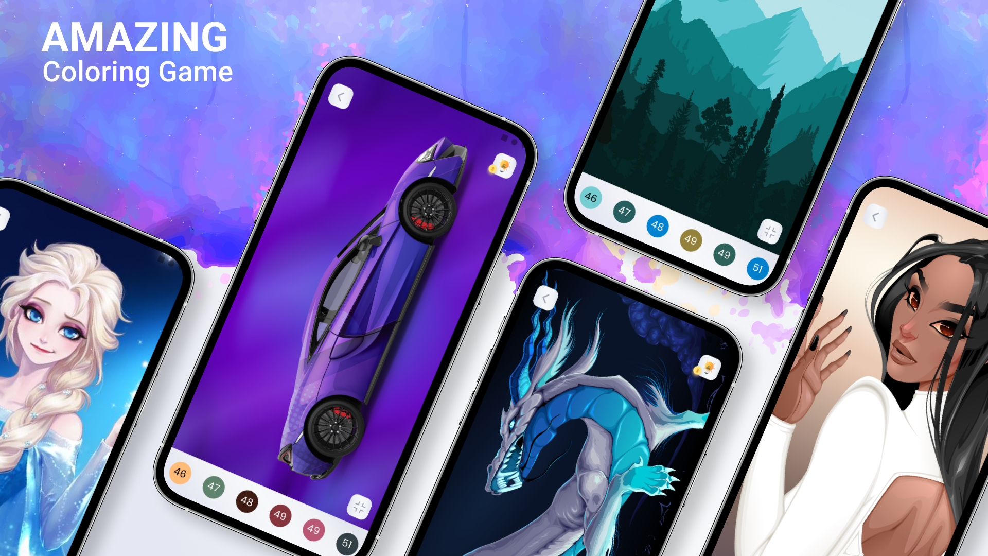 اسکرین شات 6 برنامه Paint by numbers - Color book