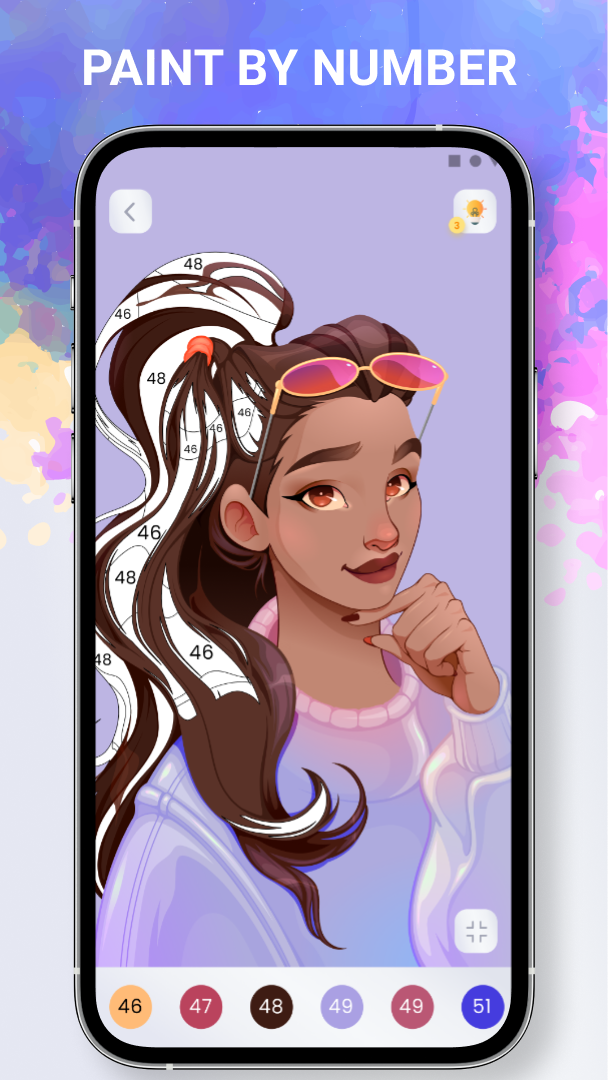 اسکرین شات 2 برنامه Paint by numbers - Color book