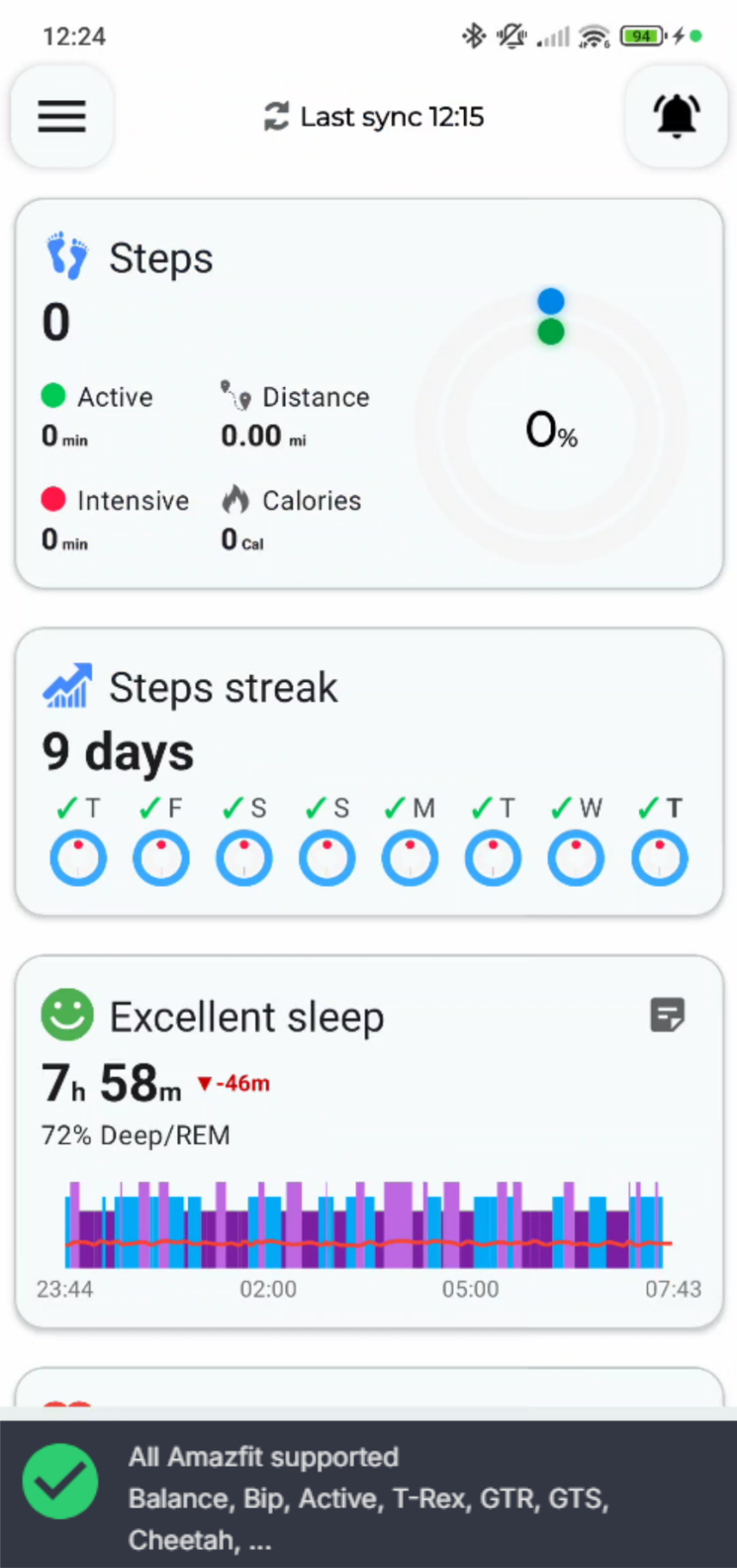 اسکرین شات 1 برنامه Notify for Amazfit & Zepp
