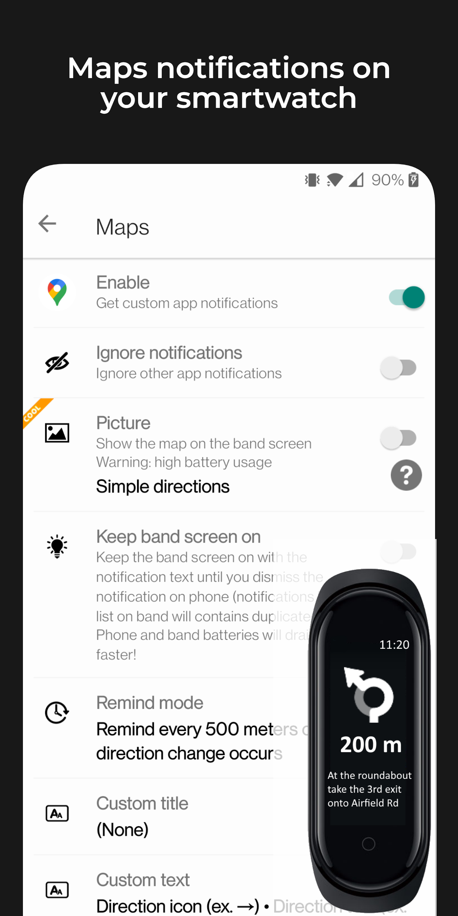 اسکرین شات 4 برنامه Notify for Xiaomi/Mi Band 8-10