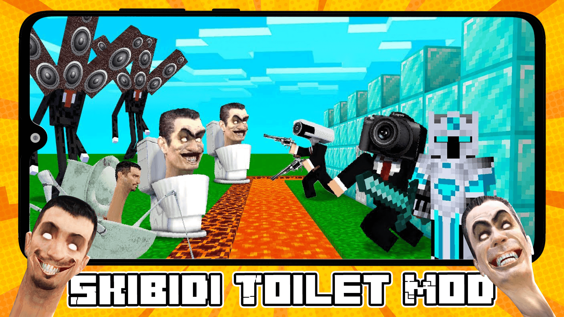 اسکرین شات 1 برنامه Skibidi Toilet Mod Minecraft