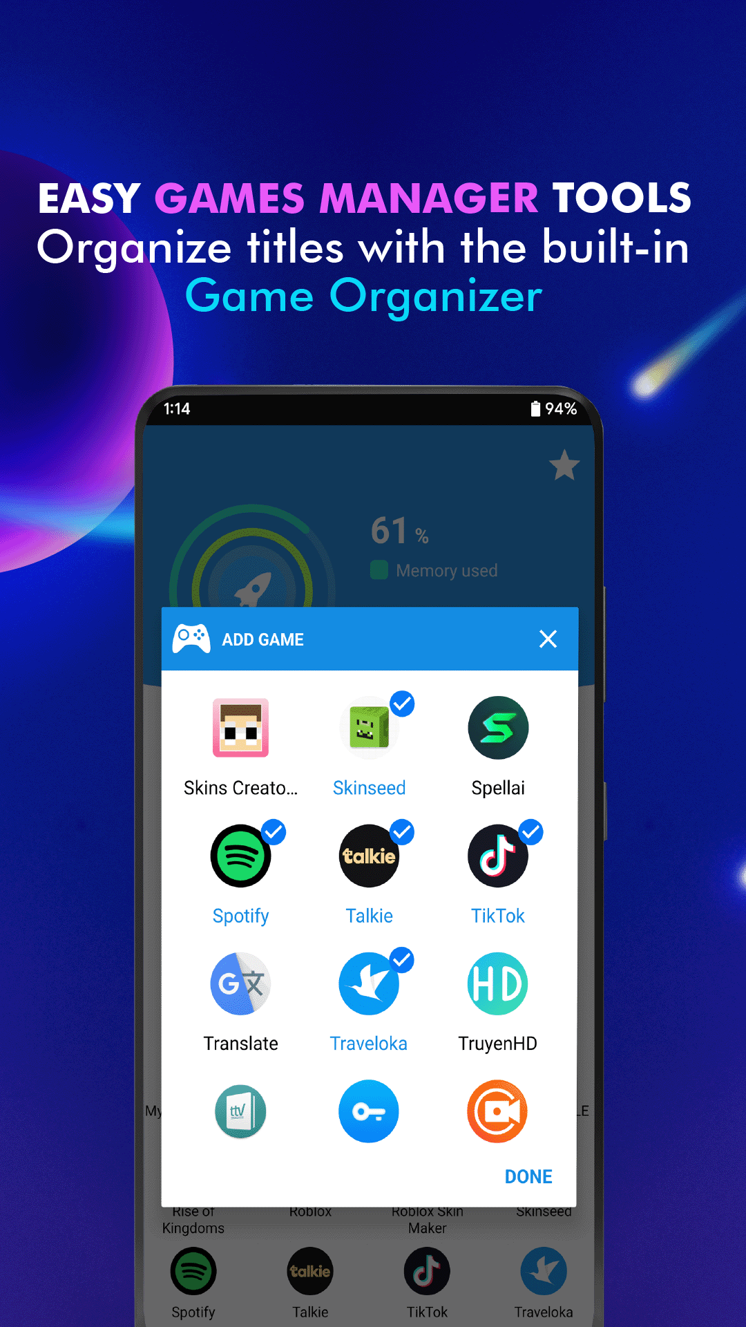 اسکرین شات 3 برنامه GAxHub Launcher - Gaming Hub