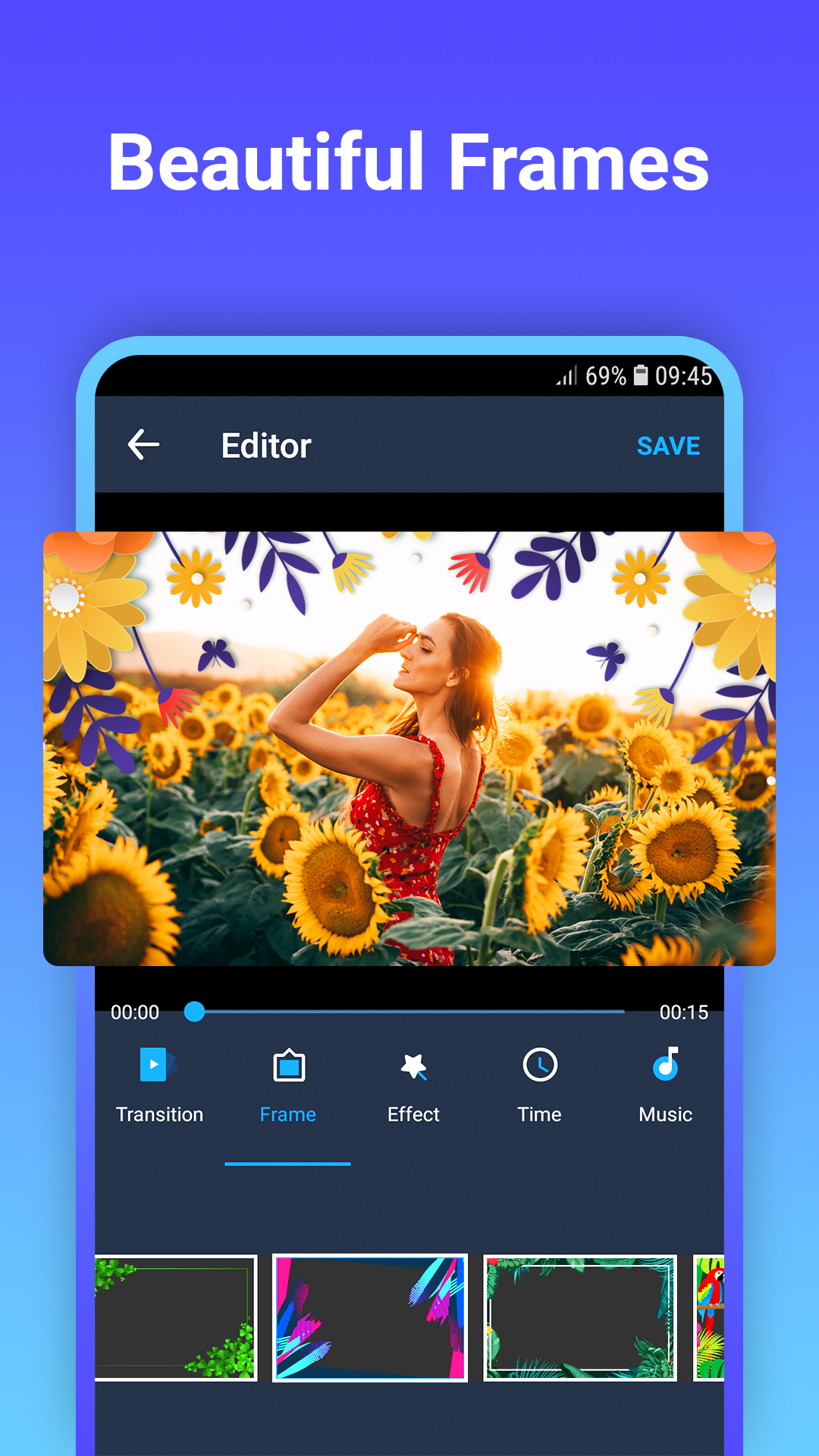 اسکرین شات 2 برنامه Video maker with photo & music