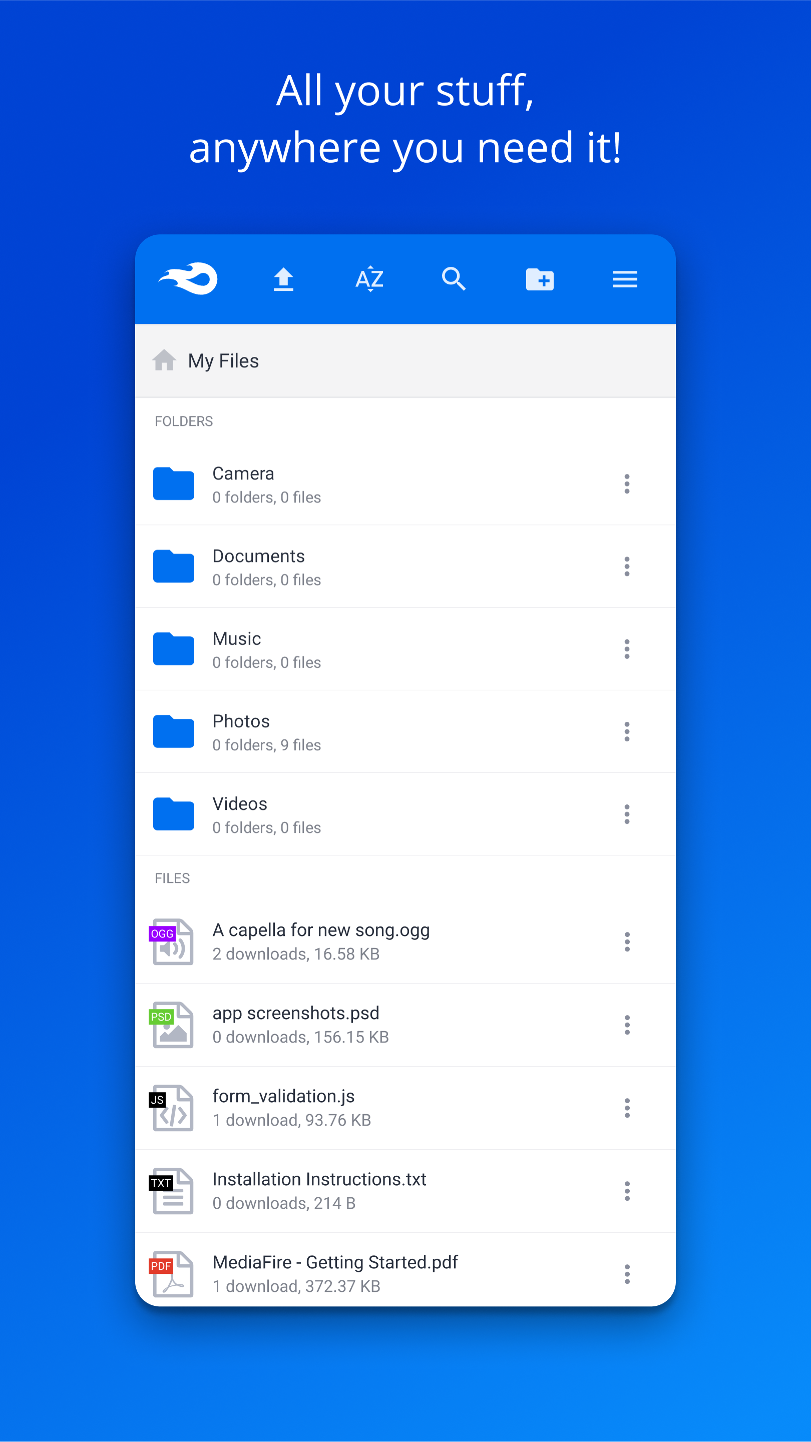 اسکرین شات 1 برنامه MediaFire
