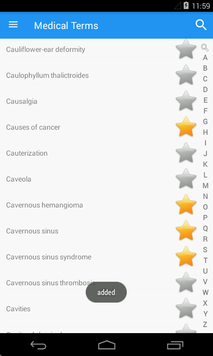 اسکرین شات 6 برنامه Medical Terminology Dictionary