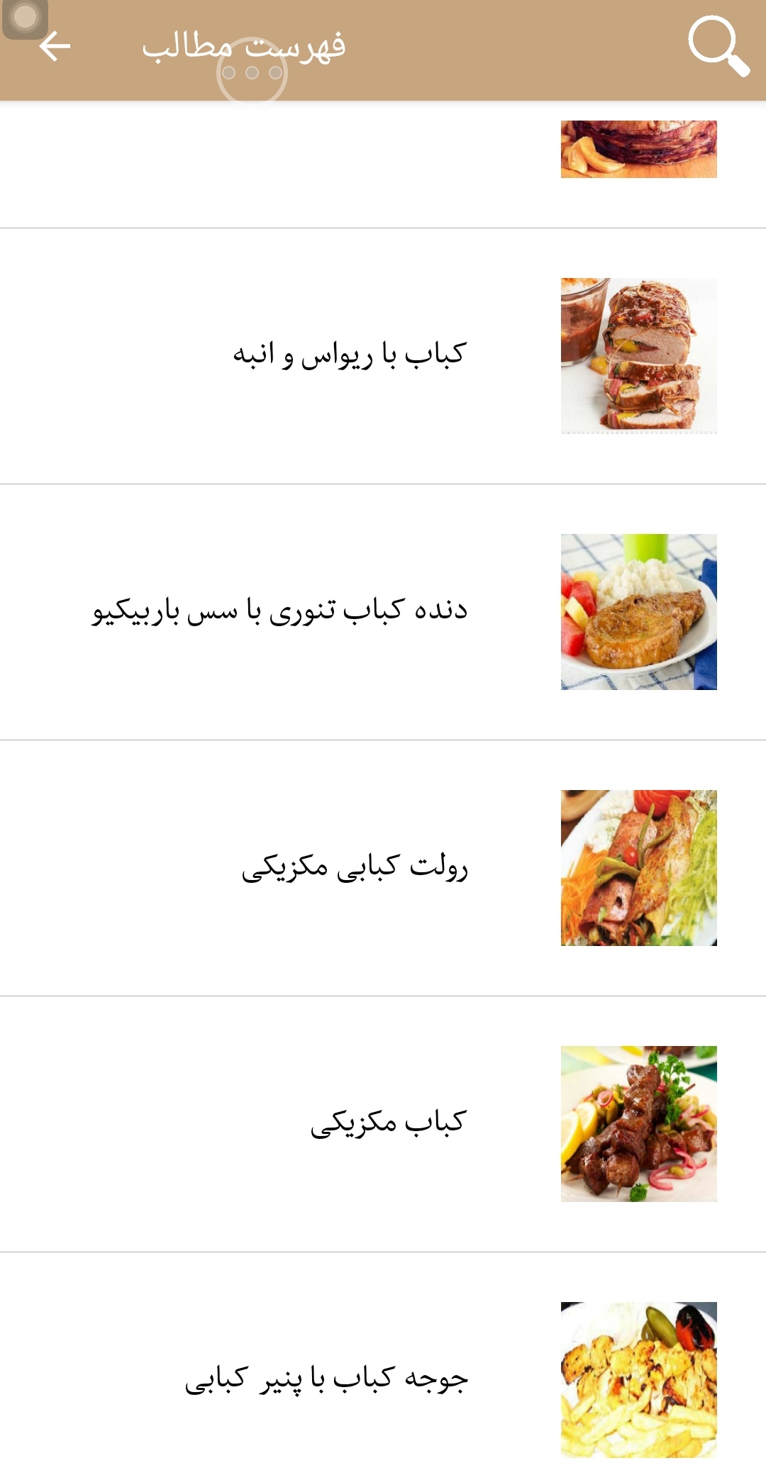 اسکرین شات 4 برنامه کباب و جوجه کباب لذیذ
