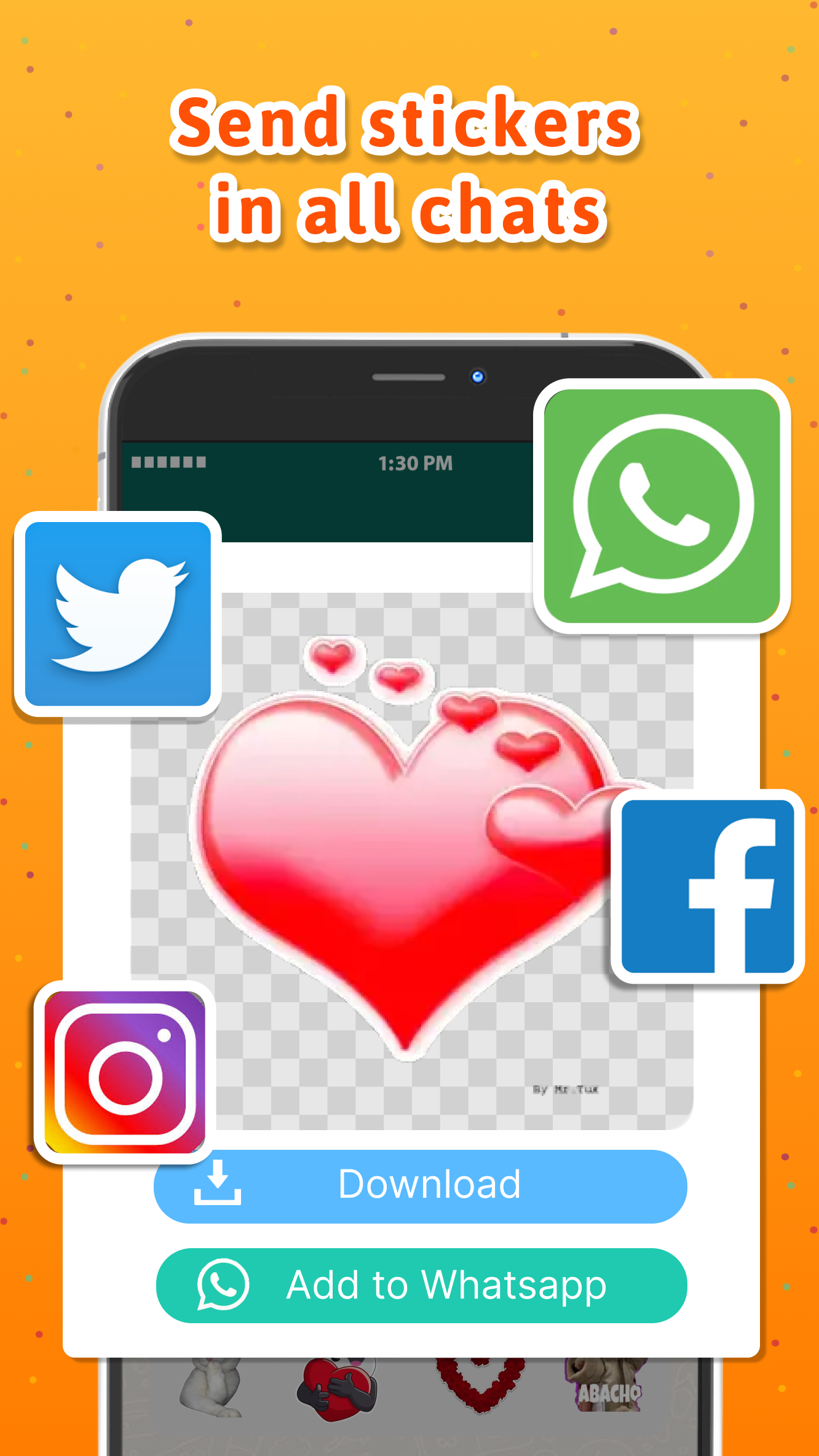 اسکرین شات 2 برنامه Personal stickers StickerMaker