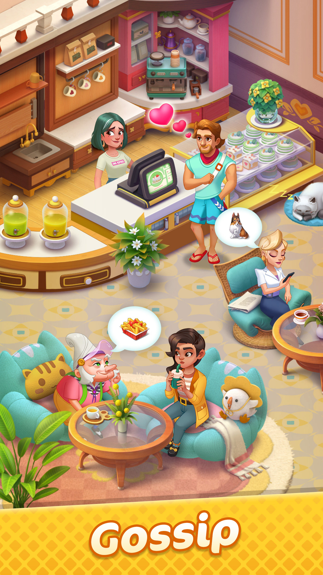 اسکرین شات 2 بازی Gossip Harbor®: Merge & Story