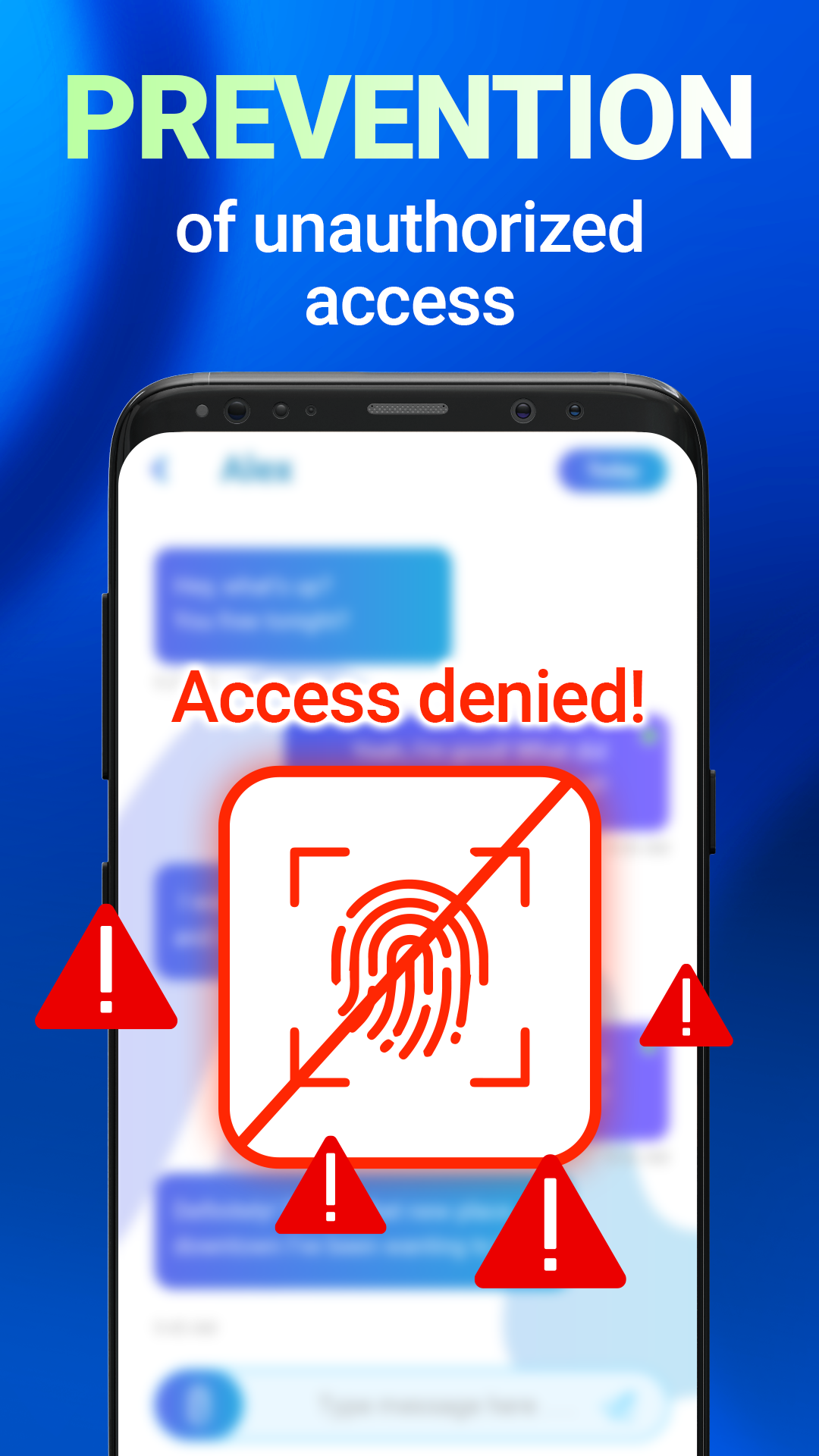 اسکرین شات 5 برنامه App locker: Fingerprint lock
