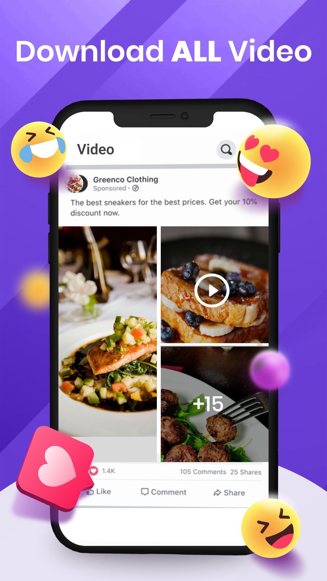 اسکرین شات 1 برنامه Video Downloader app