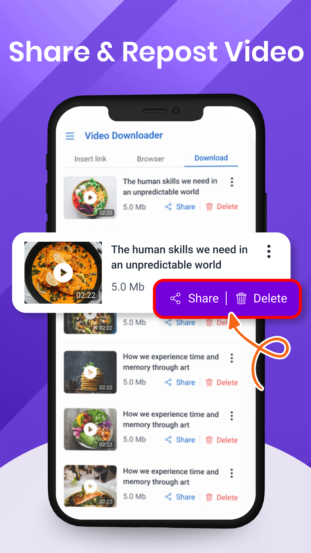 اسکرین شات 6 برنامه Video Downloader app