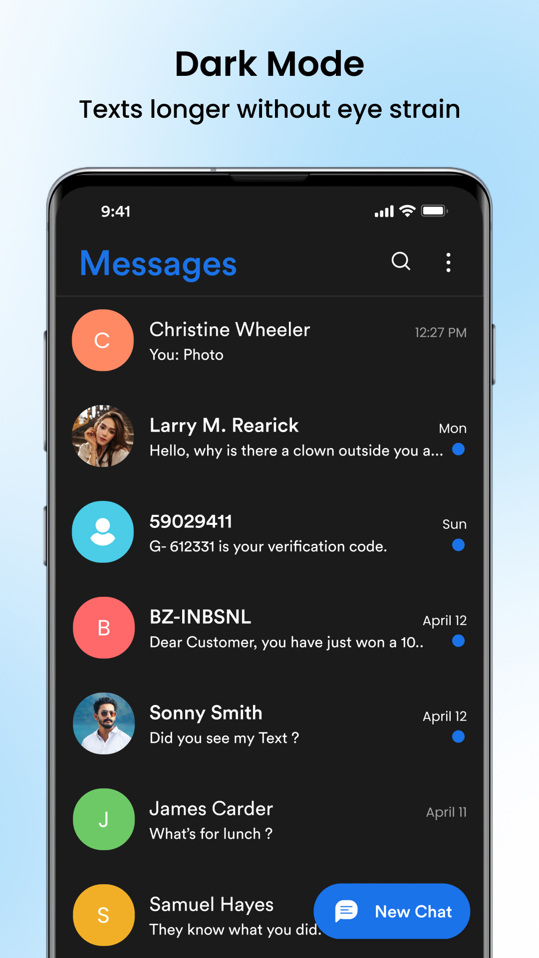 اسکرین شات 2 برنامه Messages: SMS Message Text App