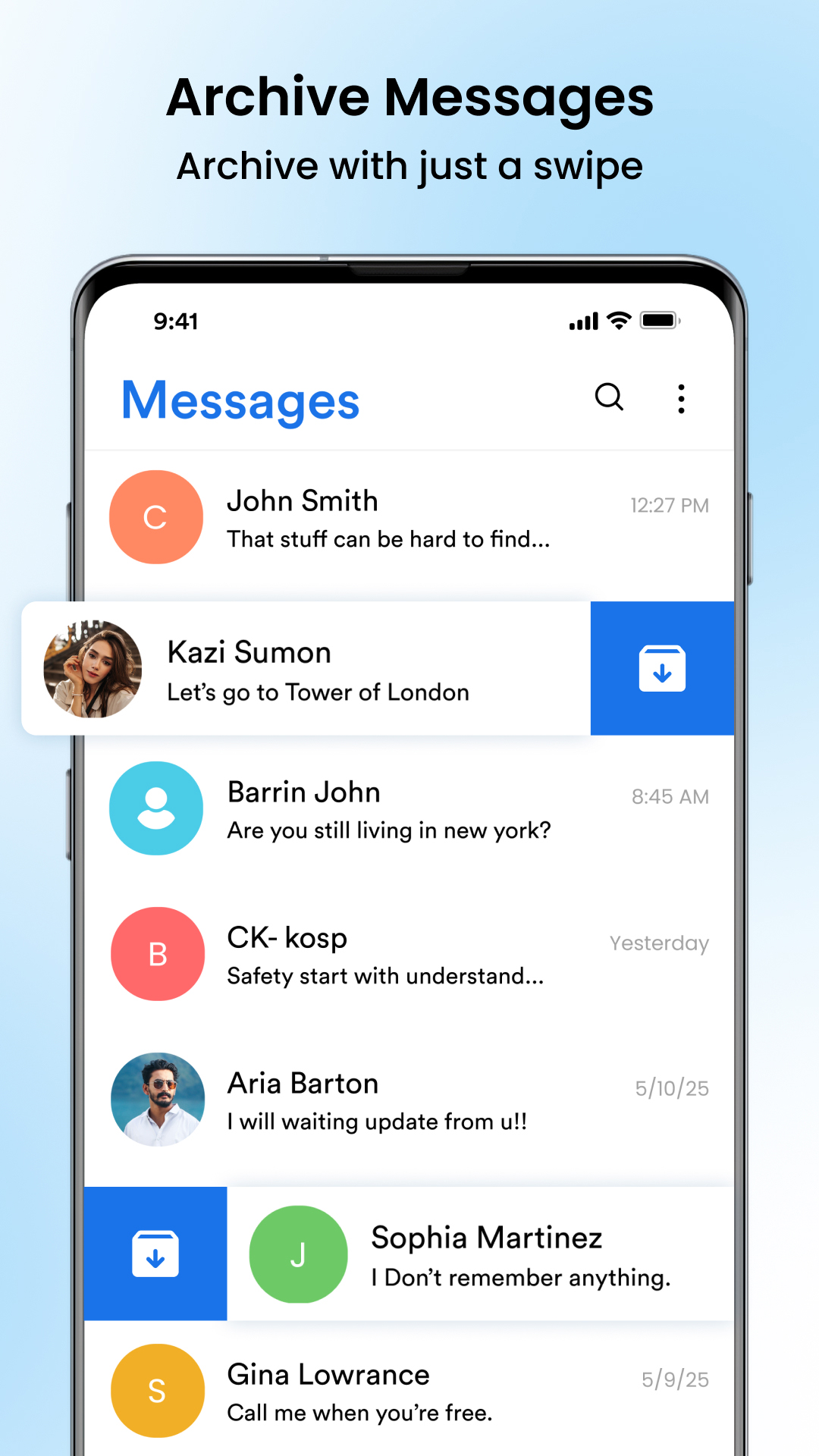 اسکرین شات 4 برنامه Messages: SMS Message Text App