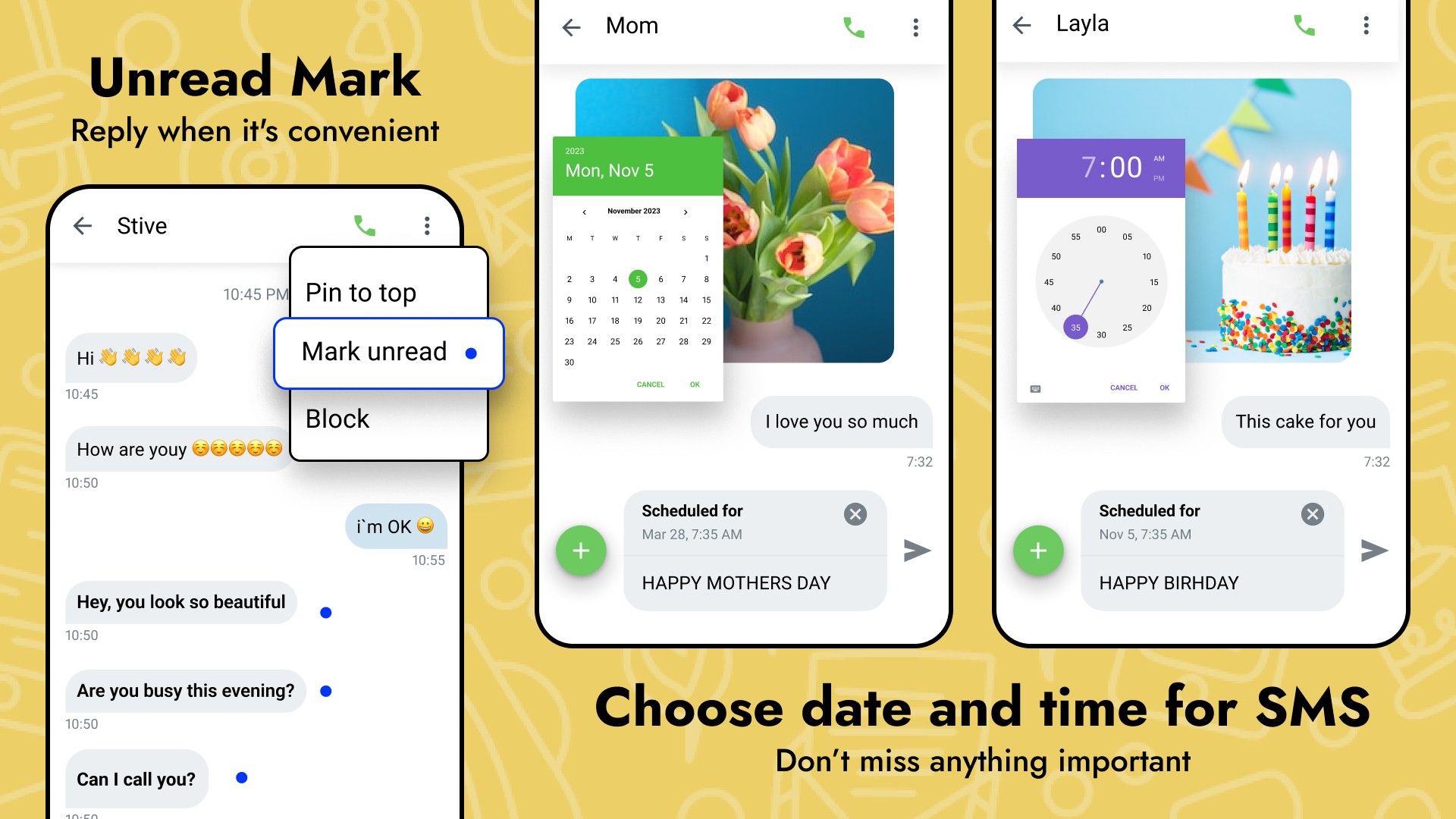 اسکرین شات 8 برنامه Messages - SMS Texting App