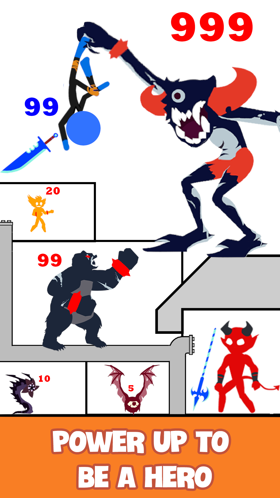 اسکرین شات 3 بازی Stick Hero: Infinity Battle