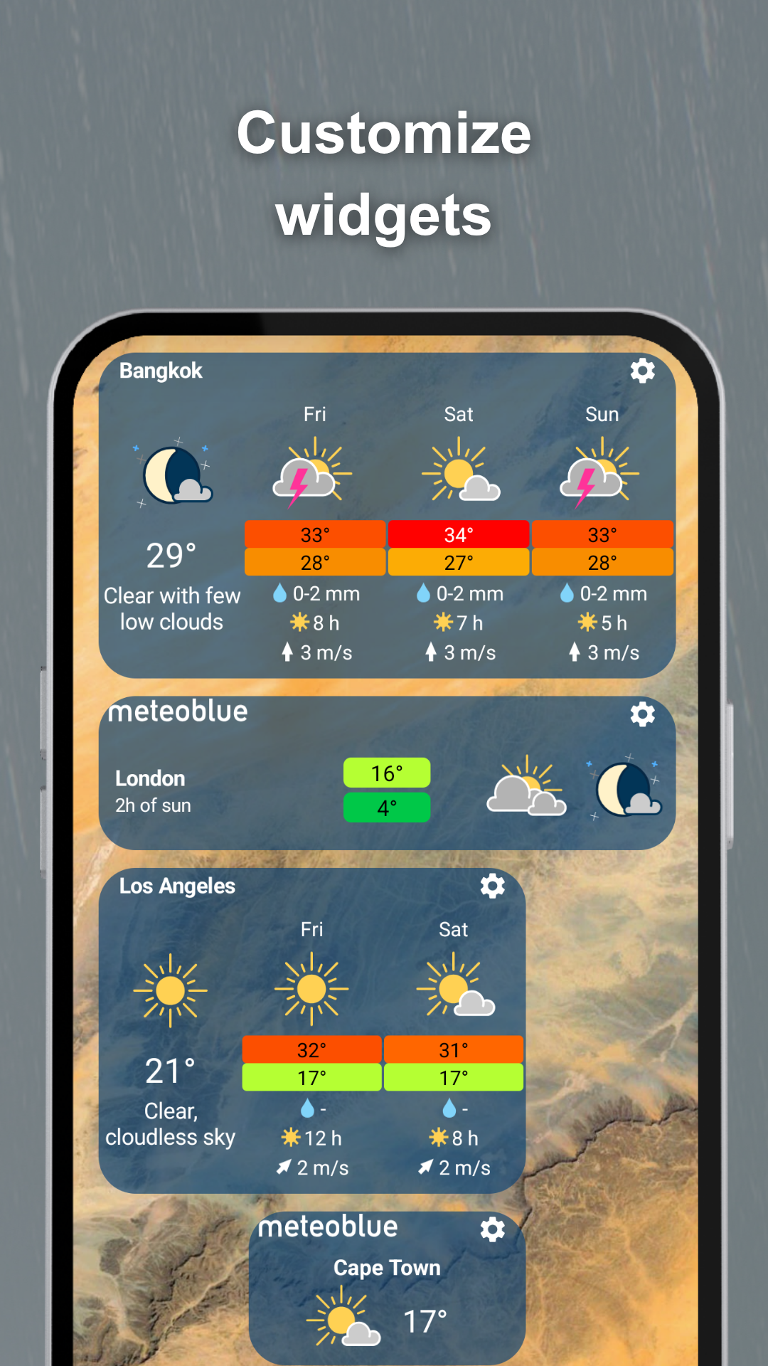اسکرین شات 6 برنامه meteoblue weather & radar maps