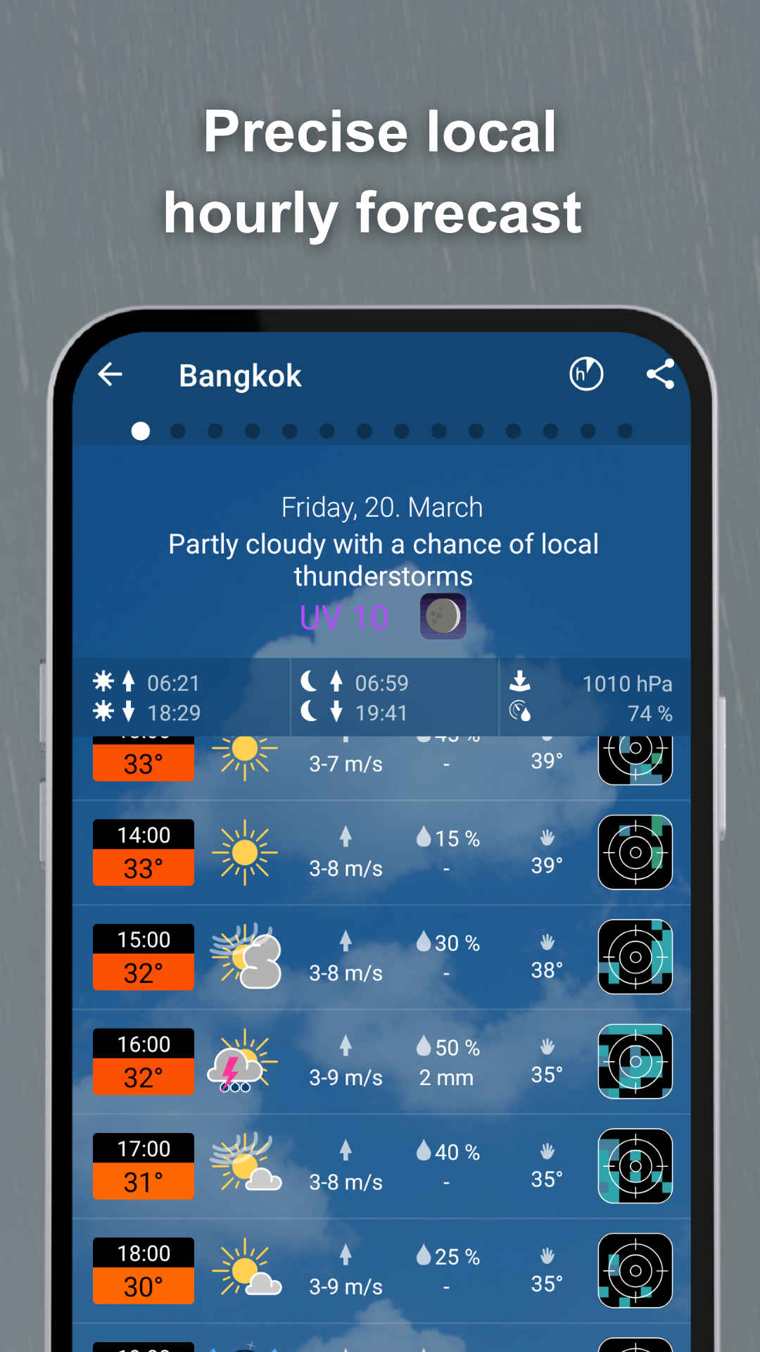 اسکرین شات 5 برنامه meteoblue weather & radar maps