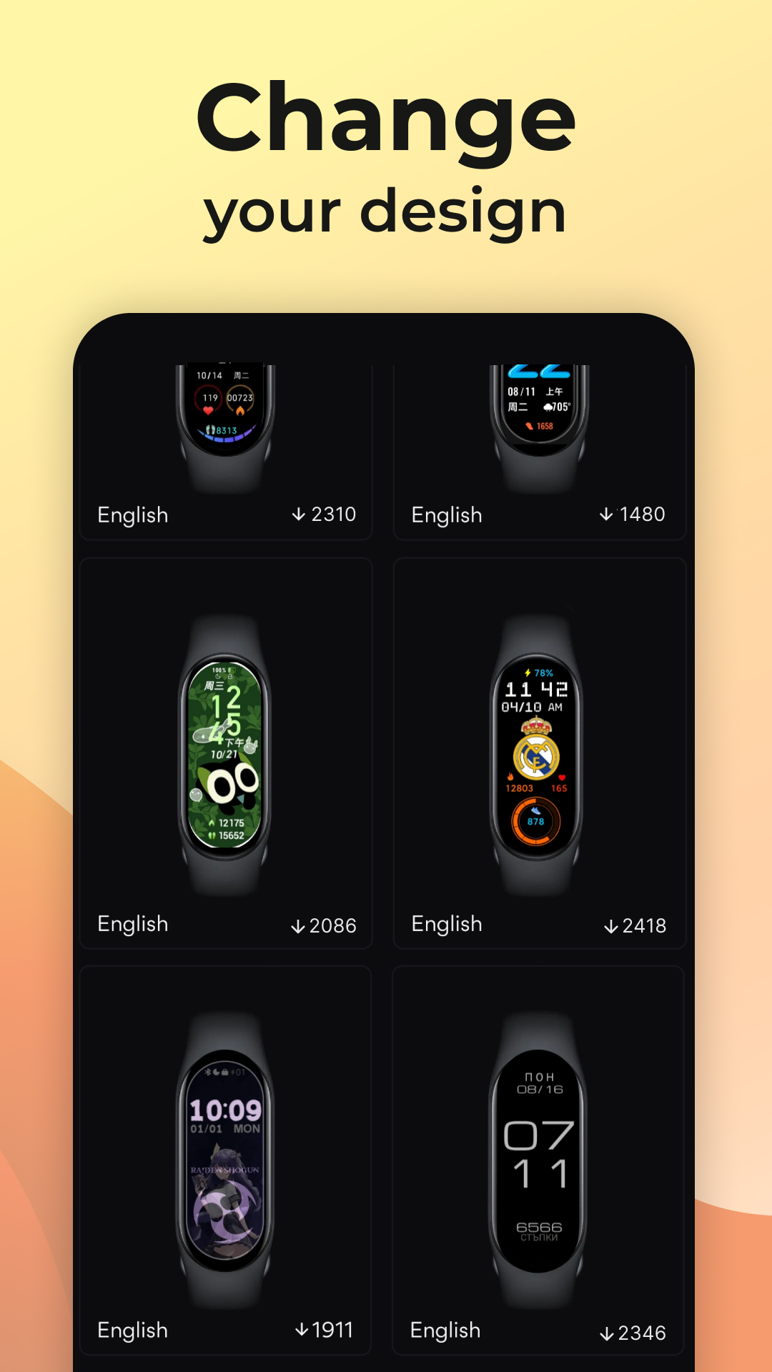 اسکرین شات 5 برنامه Mi Band 9 Watch Faces