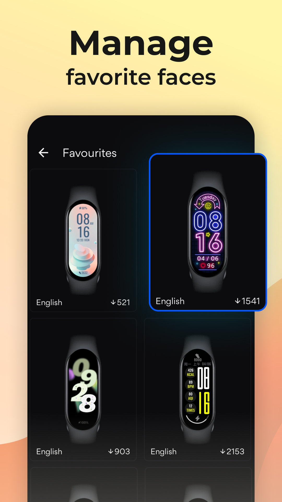 اسکرین شات 6 برنامه Mi Band 9 Watch Faces