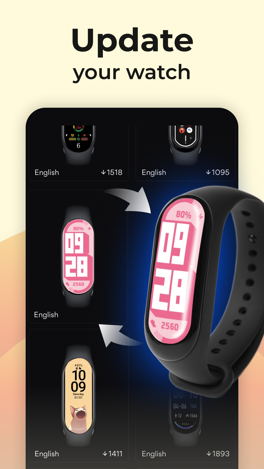 اسکرین شات 7 برنامه Mi Band 9 Watch Faces