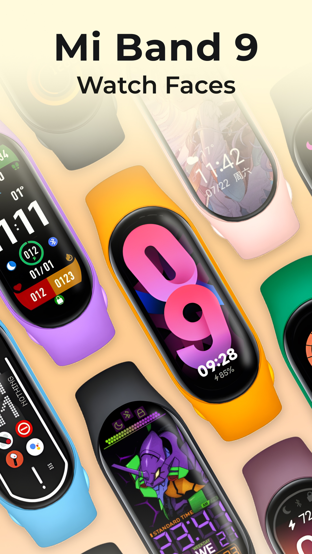 اسکرین شات 2 برنامه Mi Band 9 Watch Faces