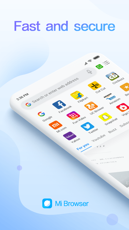 اسکرین شات 1 برنامه Mi Browser