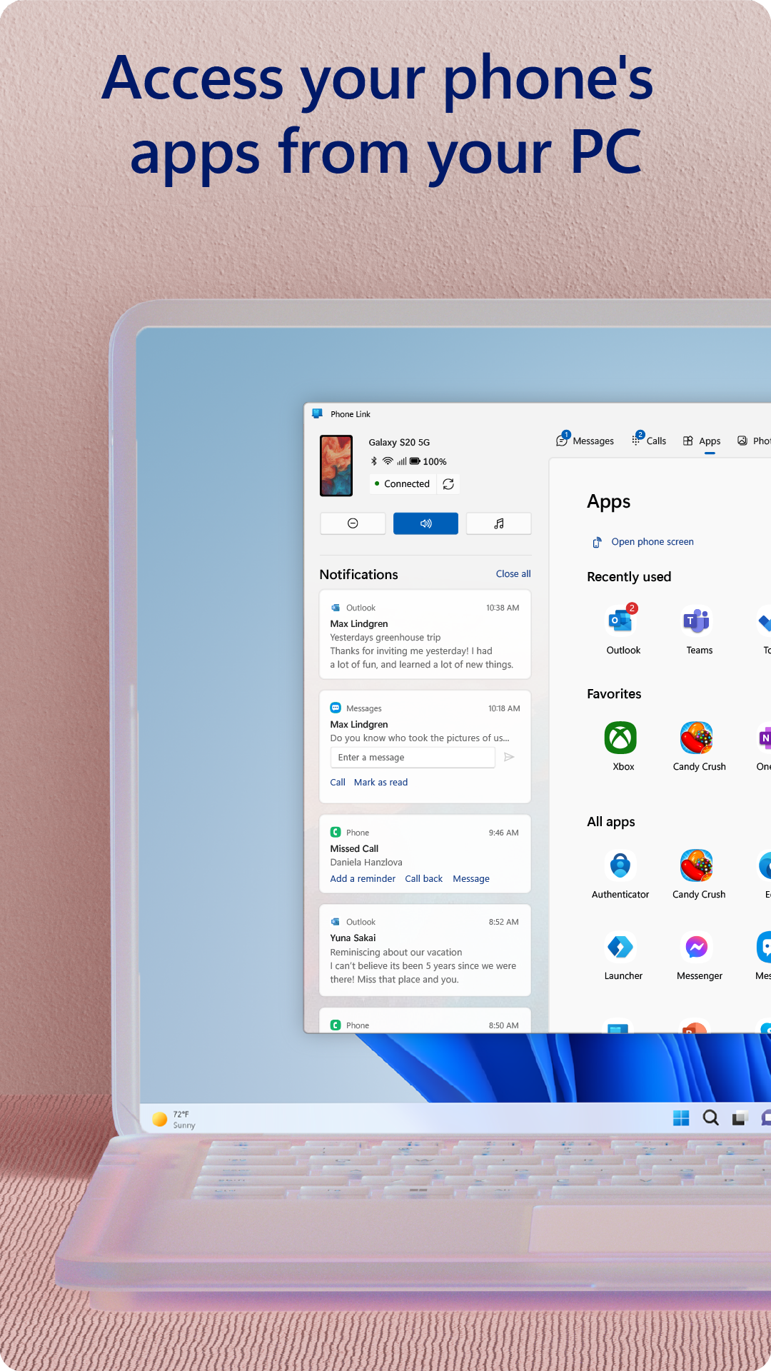 اسکرین شات 8 برنامه Link to Windows
