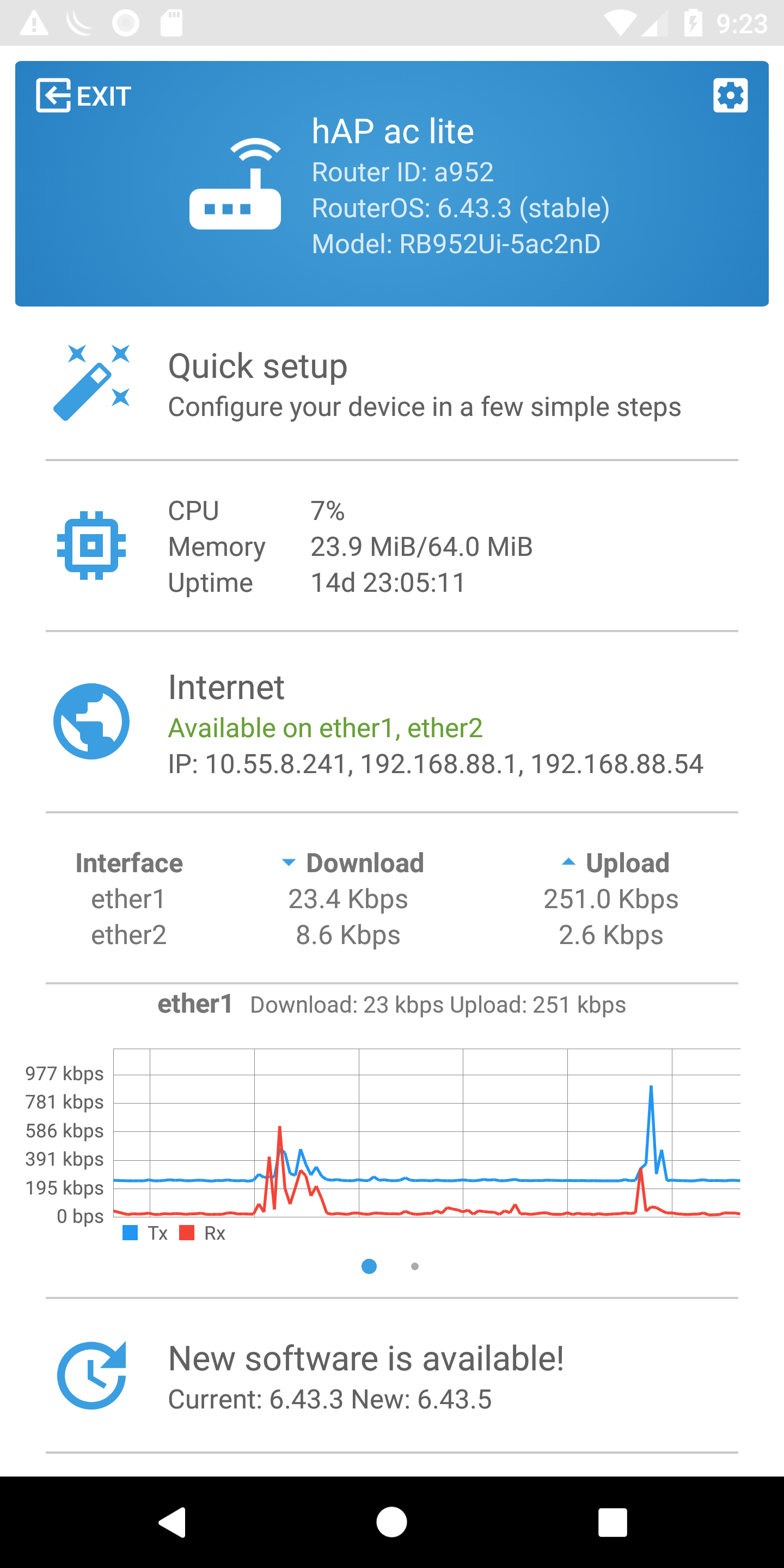 اسکرین شات 2 برنامه MikroTik Pro