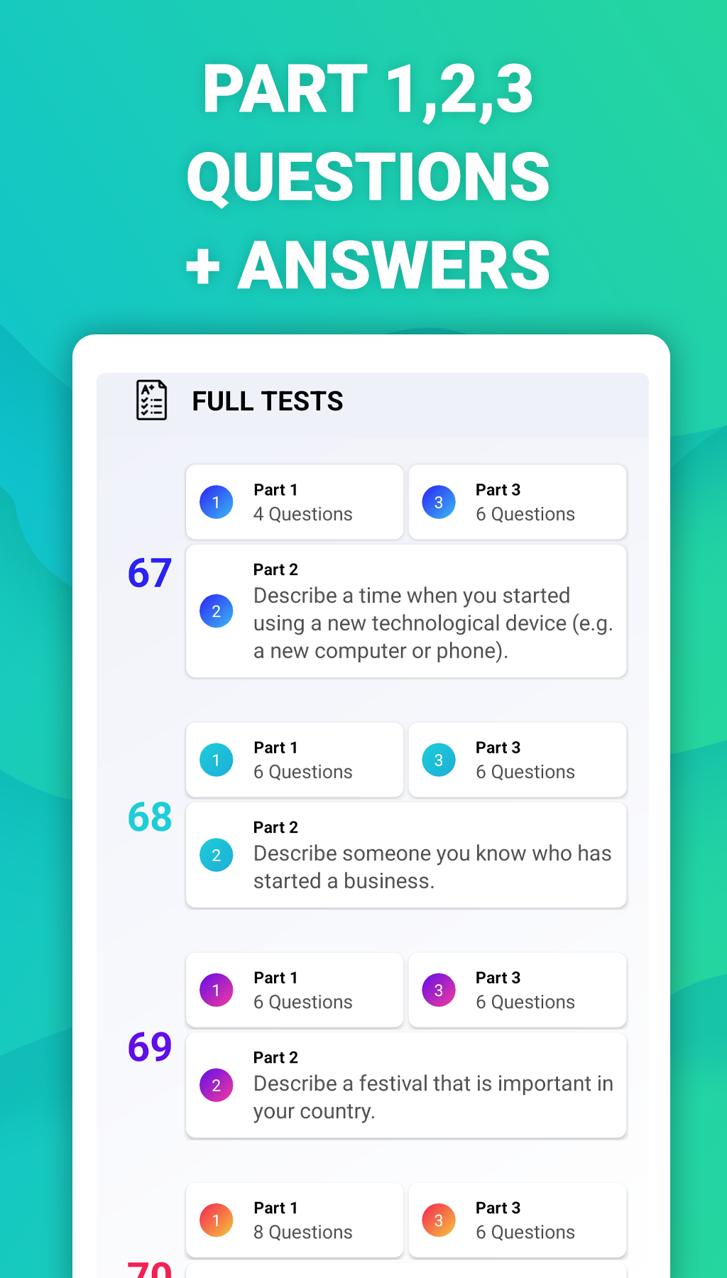 اسکرین شات 3 برنامه IELTS® Speaking Pro