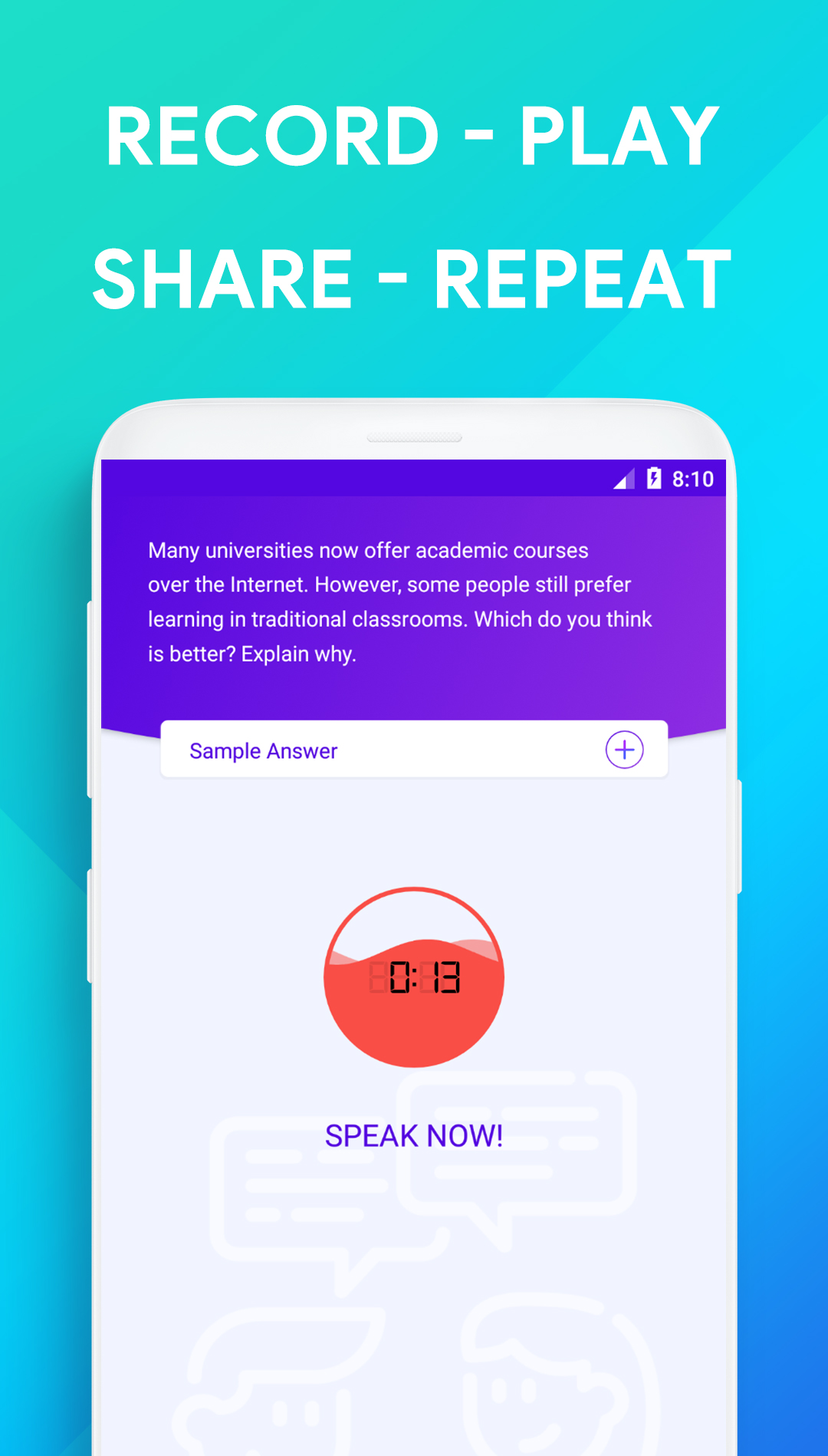 اسکرین شات 4 برنامه Speaking: TOEFL® Speaking