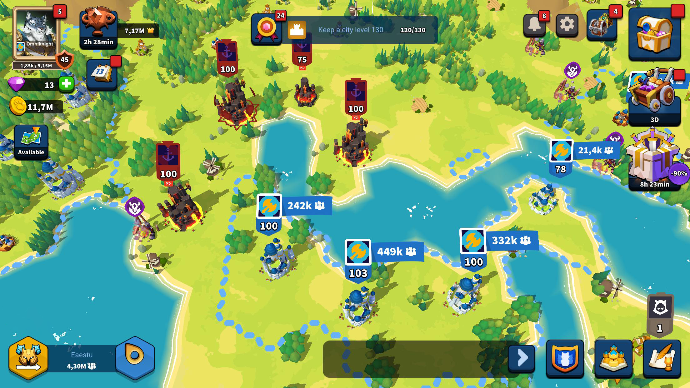 اسکرین شات 8 بازی Million Lords: World Conquest