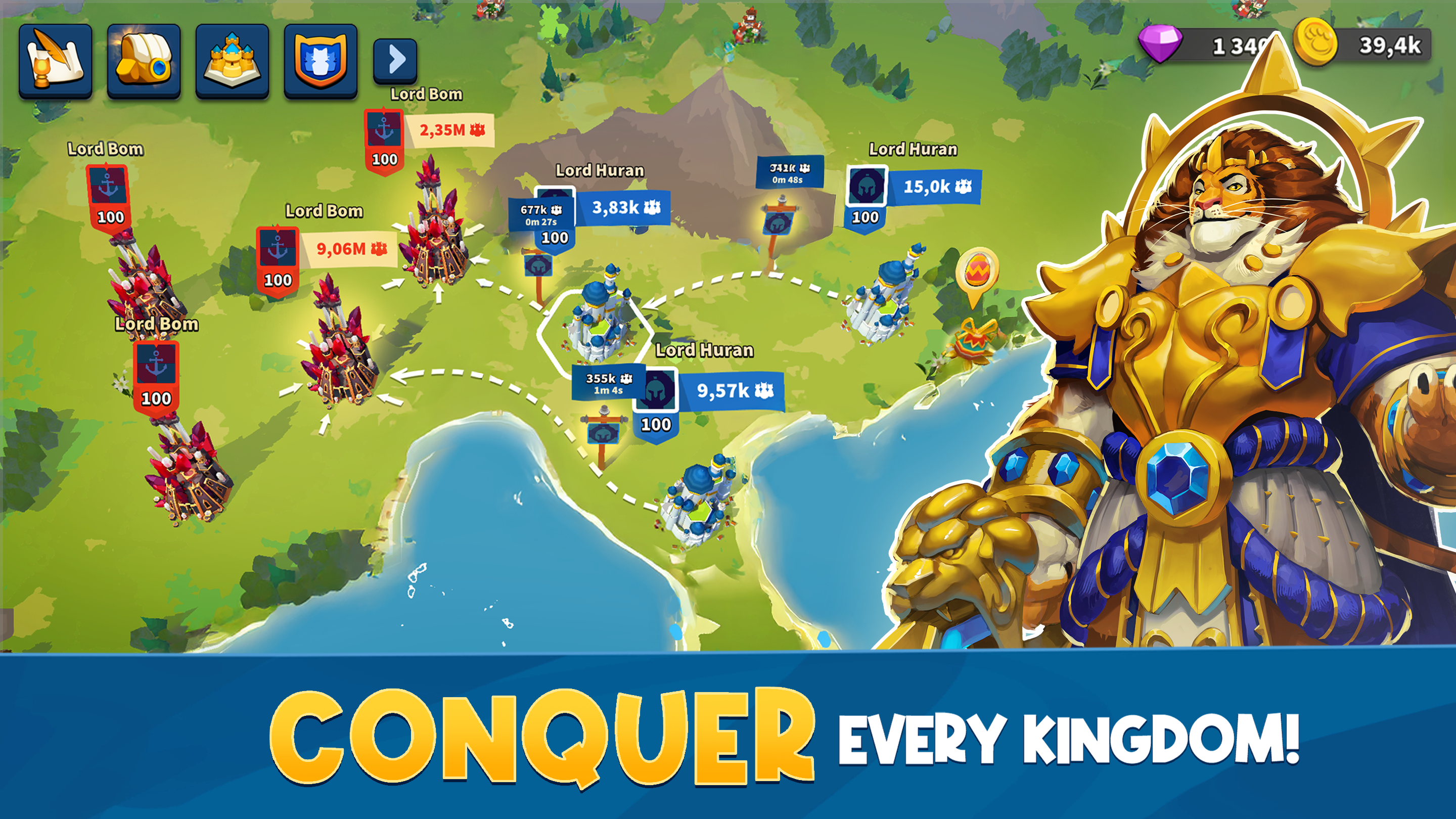 اسکرین شات 1 بازی Million Lords: World Conquest