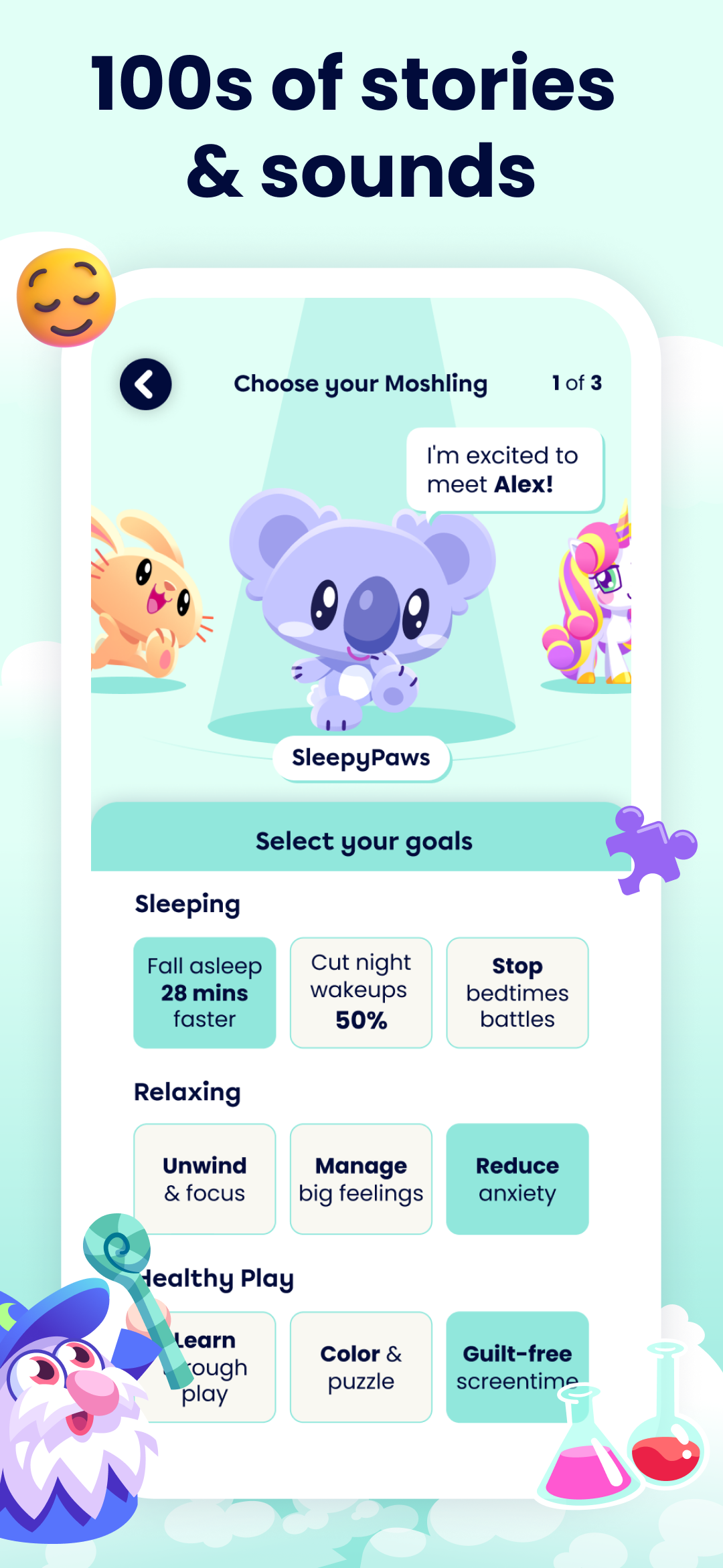 اسکرین شات 2 برنامه Moshi Kids: Sleep, Relax, Play