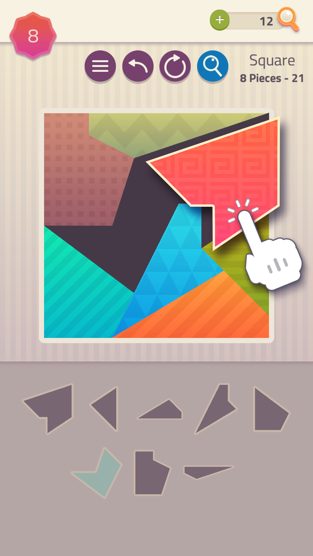 اسکرین شات 1 بازی Polygrams - Tangram Puzzles