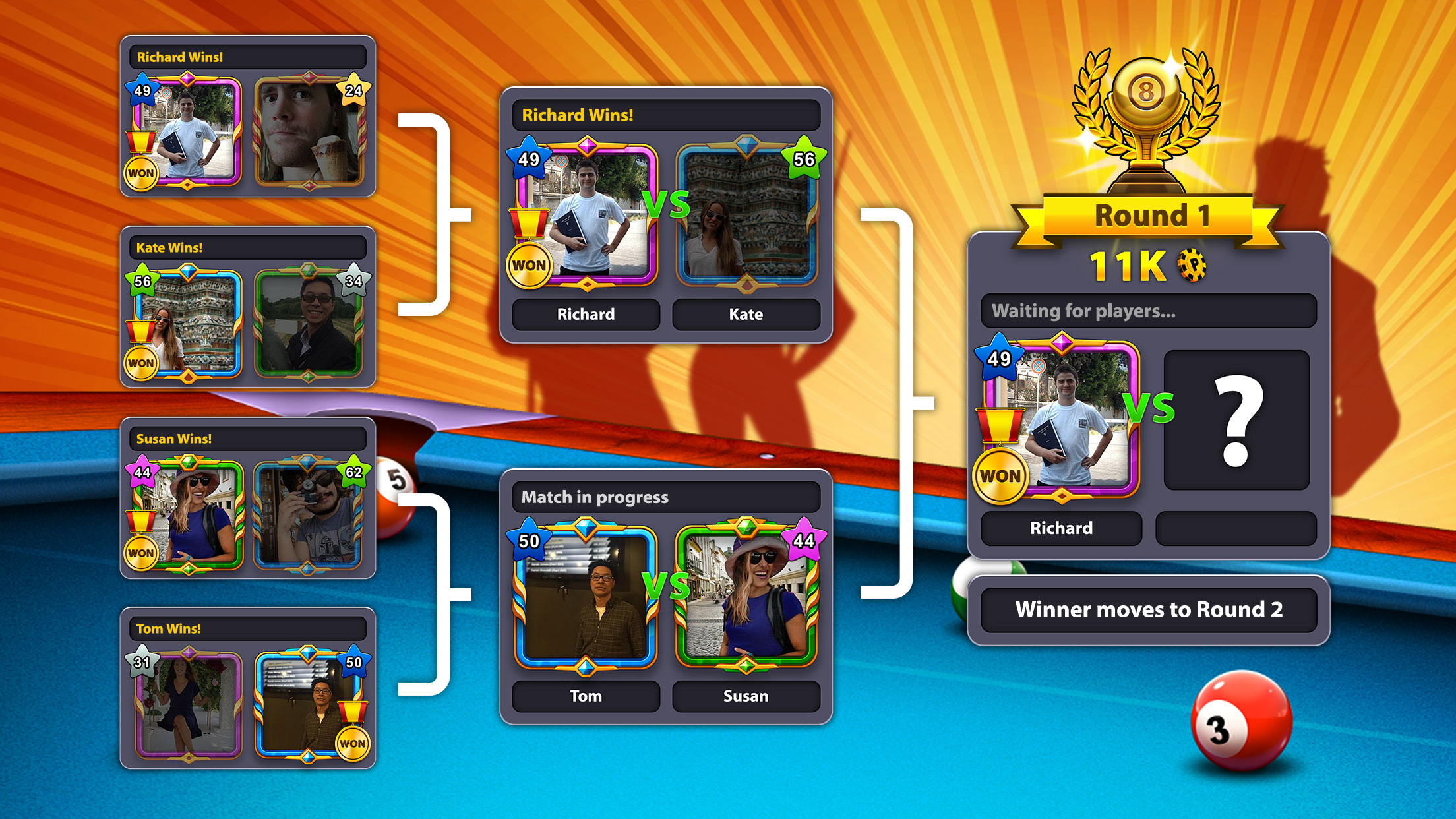 اسکرین شات 4 بازی 8 ball pool - بیلیارد انلاین