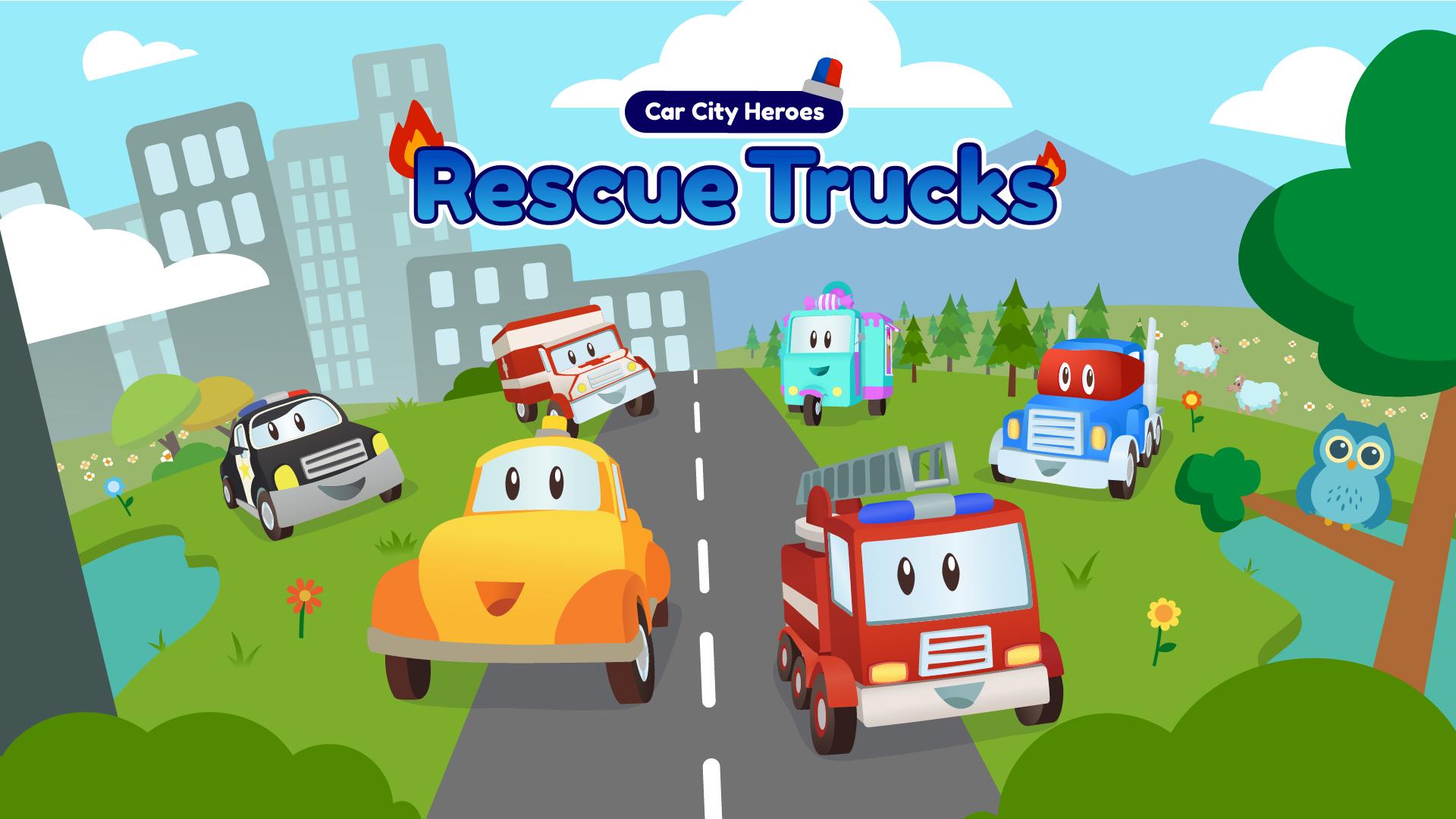 اسکرین شات 1 بازی Car City Heroes: Rescue Trucks