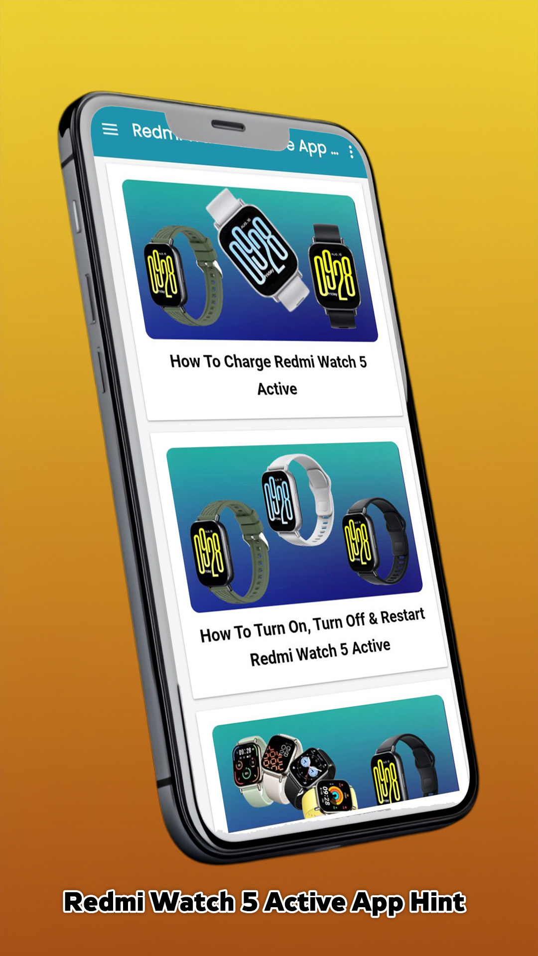 اسکرین شات 2 برنامه Redmi Watch 5 Active App Hint